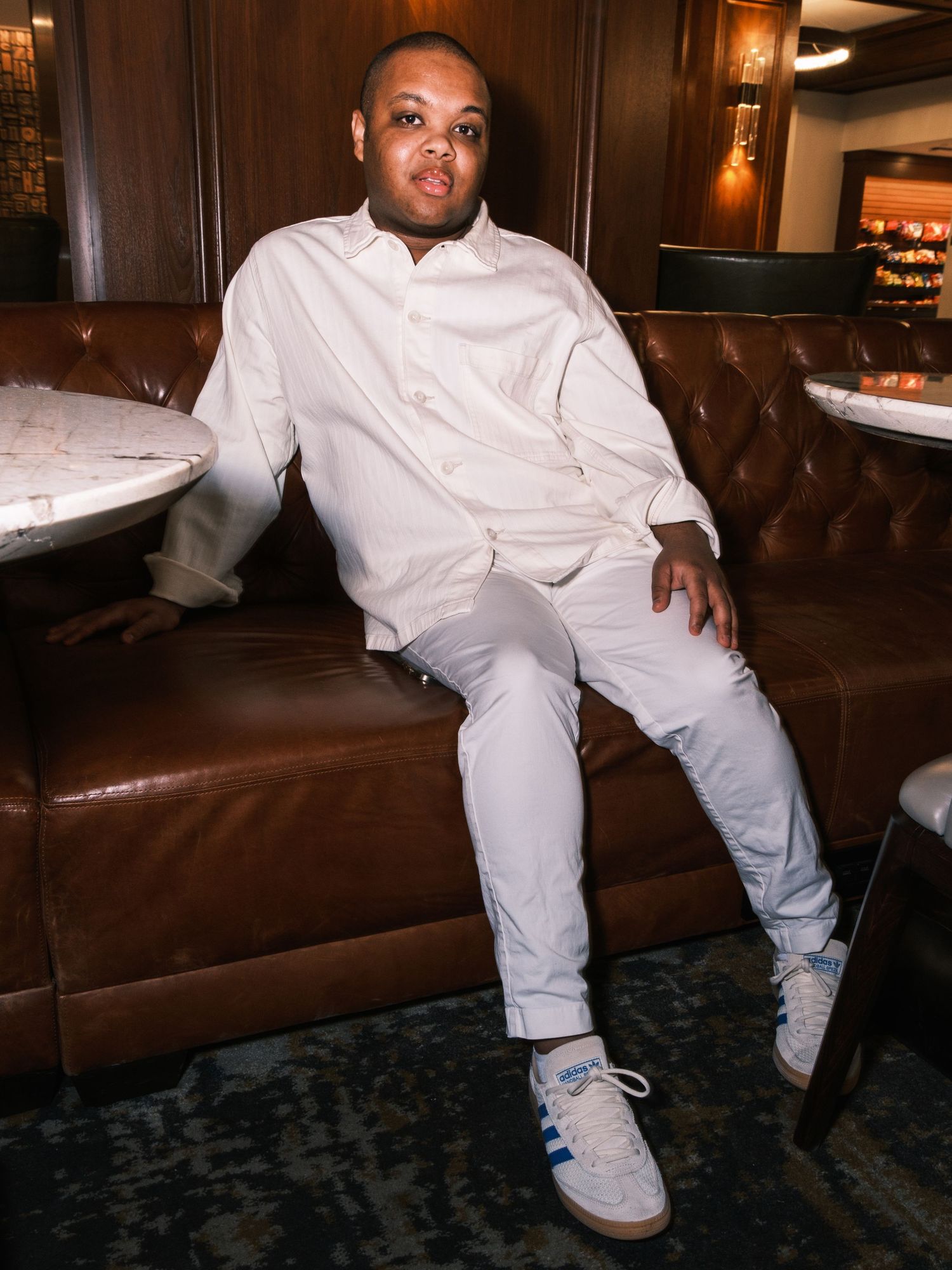 Portrait of a young man indoors.