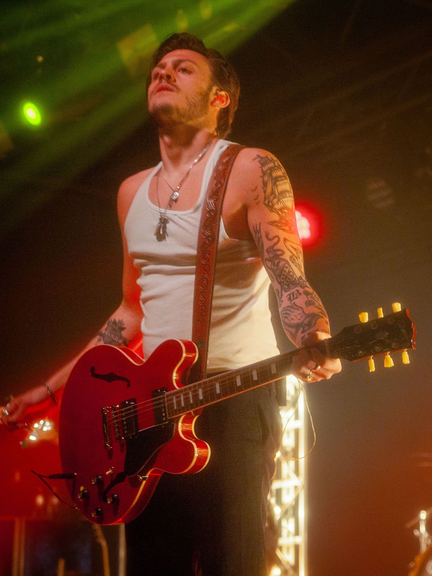 Color photograph of a live music performance.