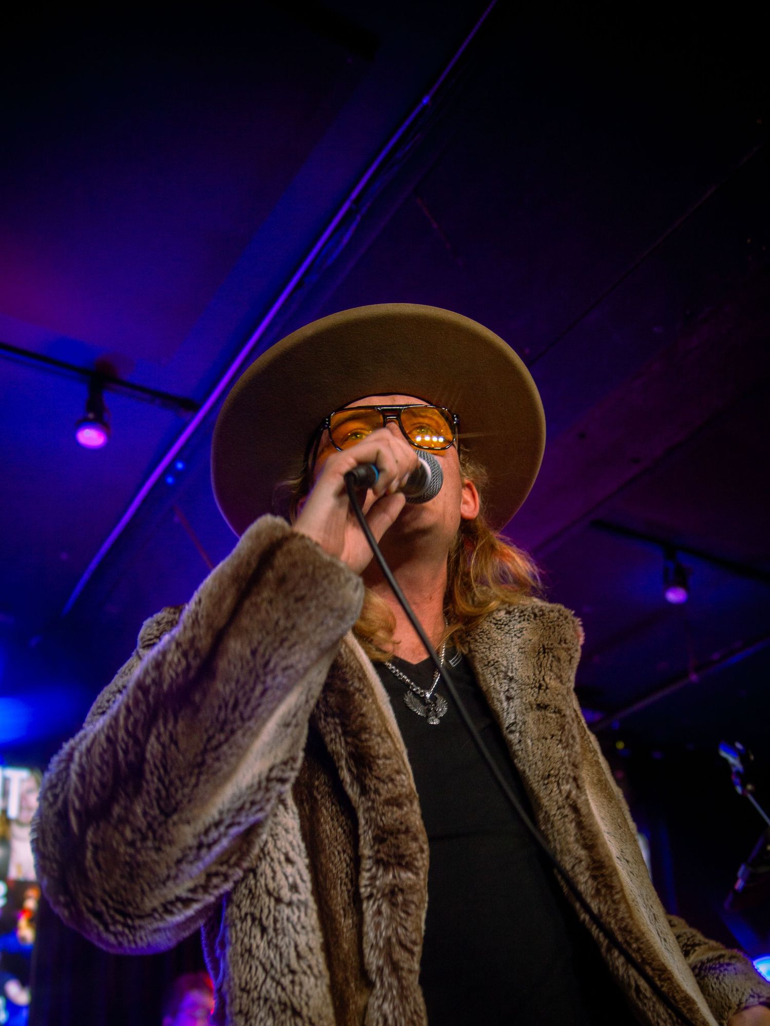Color photograph of a live music event.