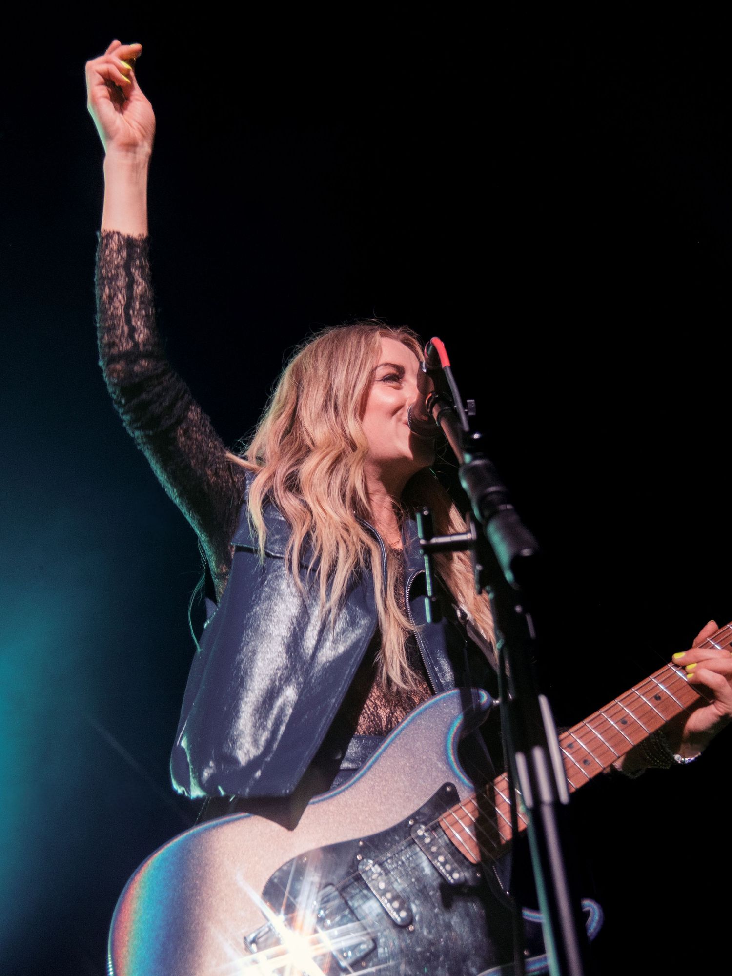 Color photograph of a live music performance.
