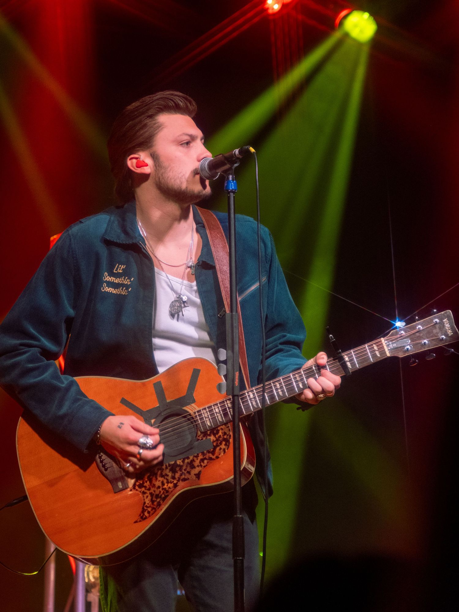 Color photograph of a live music performance.