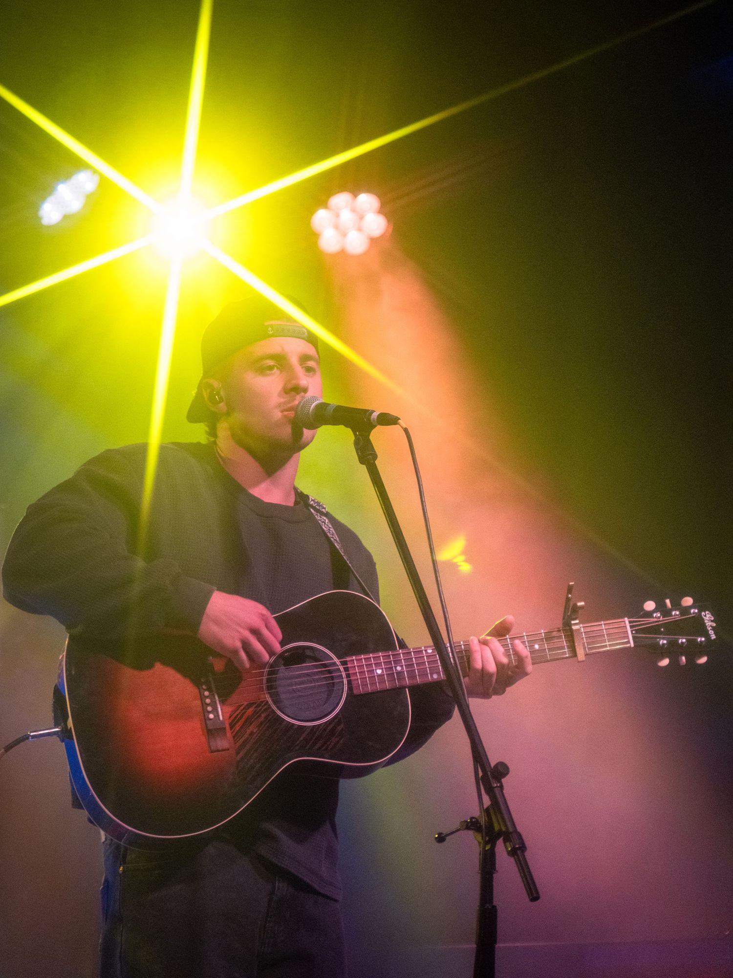 Color photograph of a live music performance.
