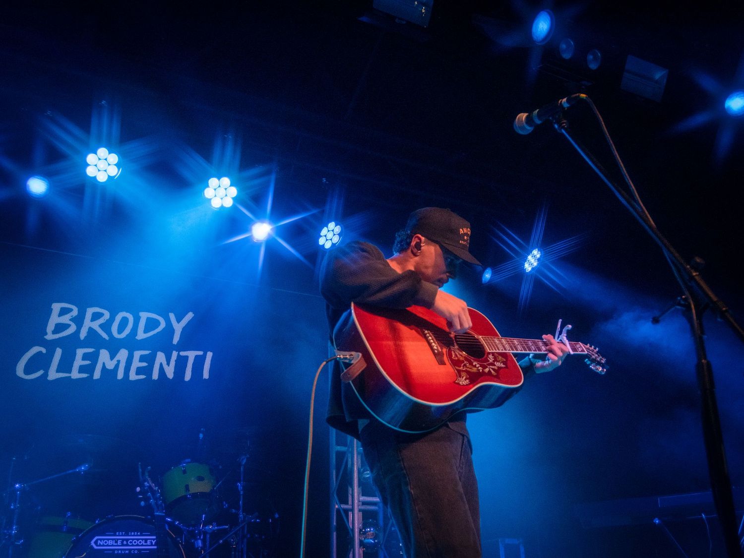 Color photograph of a live music event.