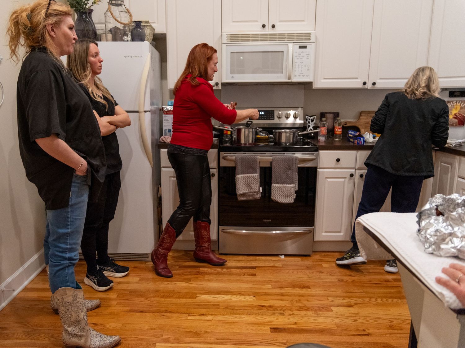 Event photograph from a holiday party indoors.