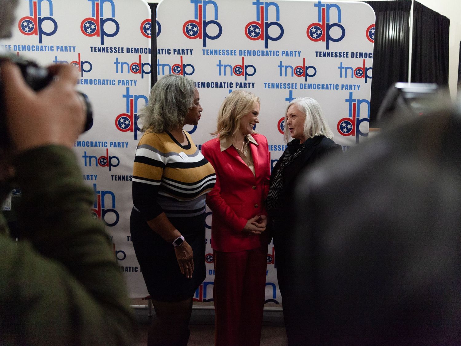Event photograph from a political town hall.