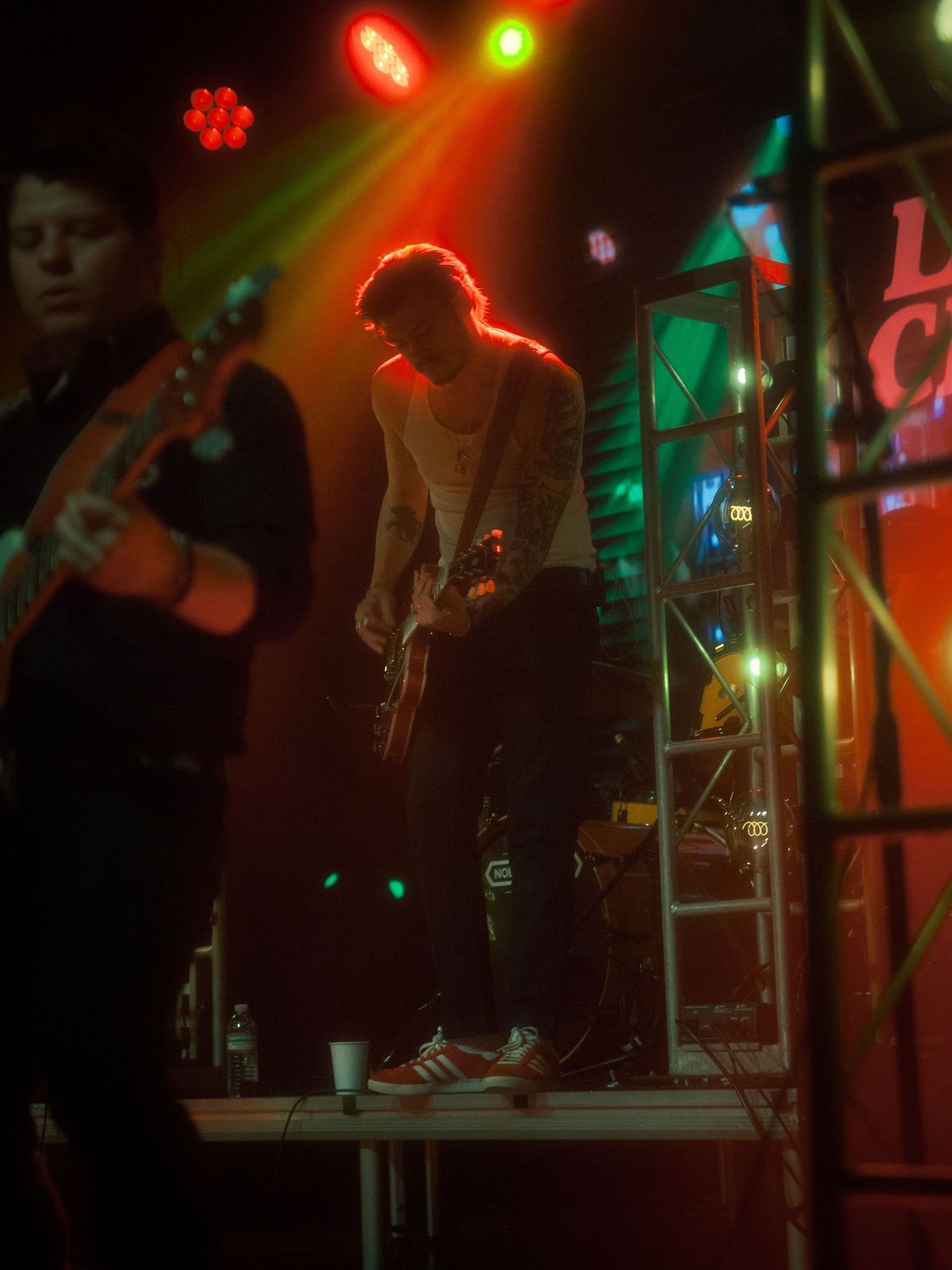 Color photograph of a live music performance.