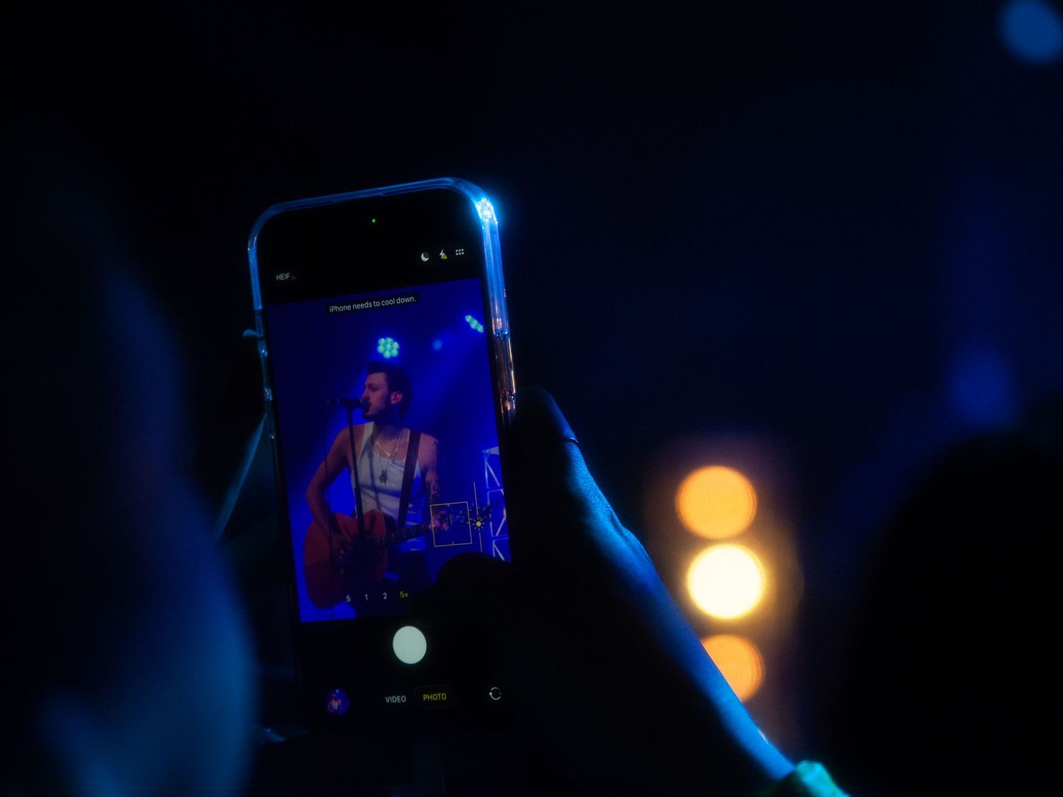 Color photograph of a live music performance.