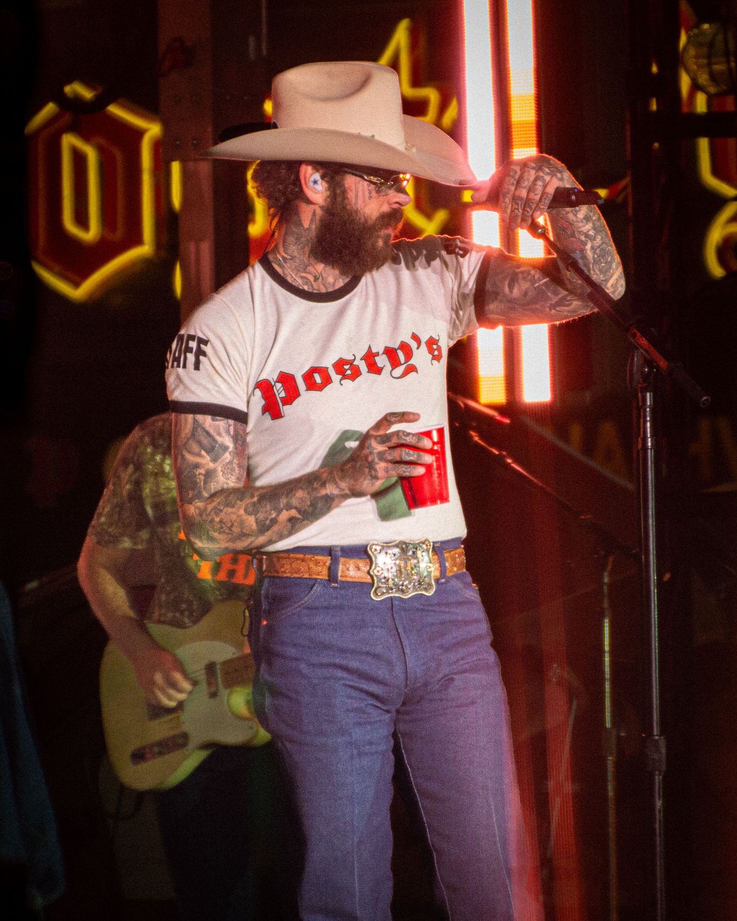Color photograph of a live music performance.