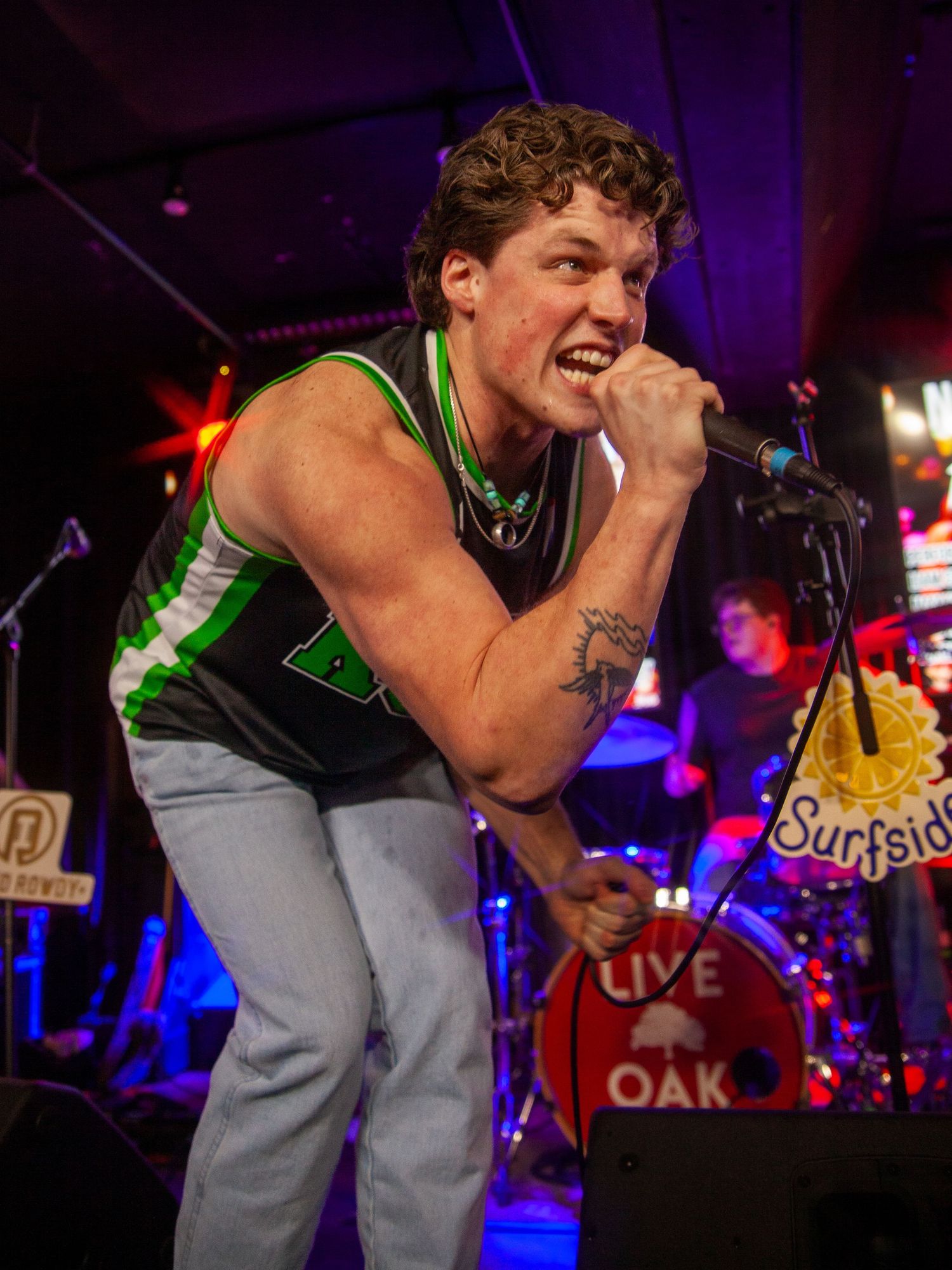 Color photograph of a live music event.