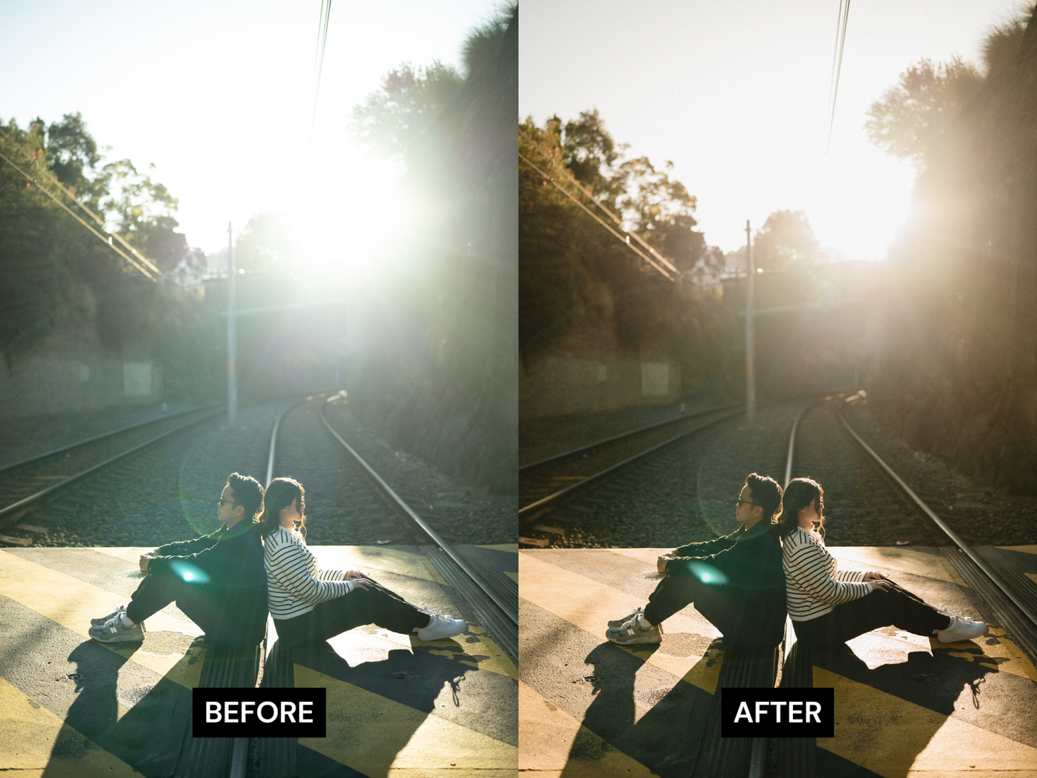 A sequence of silhouettes against a sunset showing a person performing a skateboarding trick on a ramp.