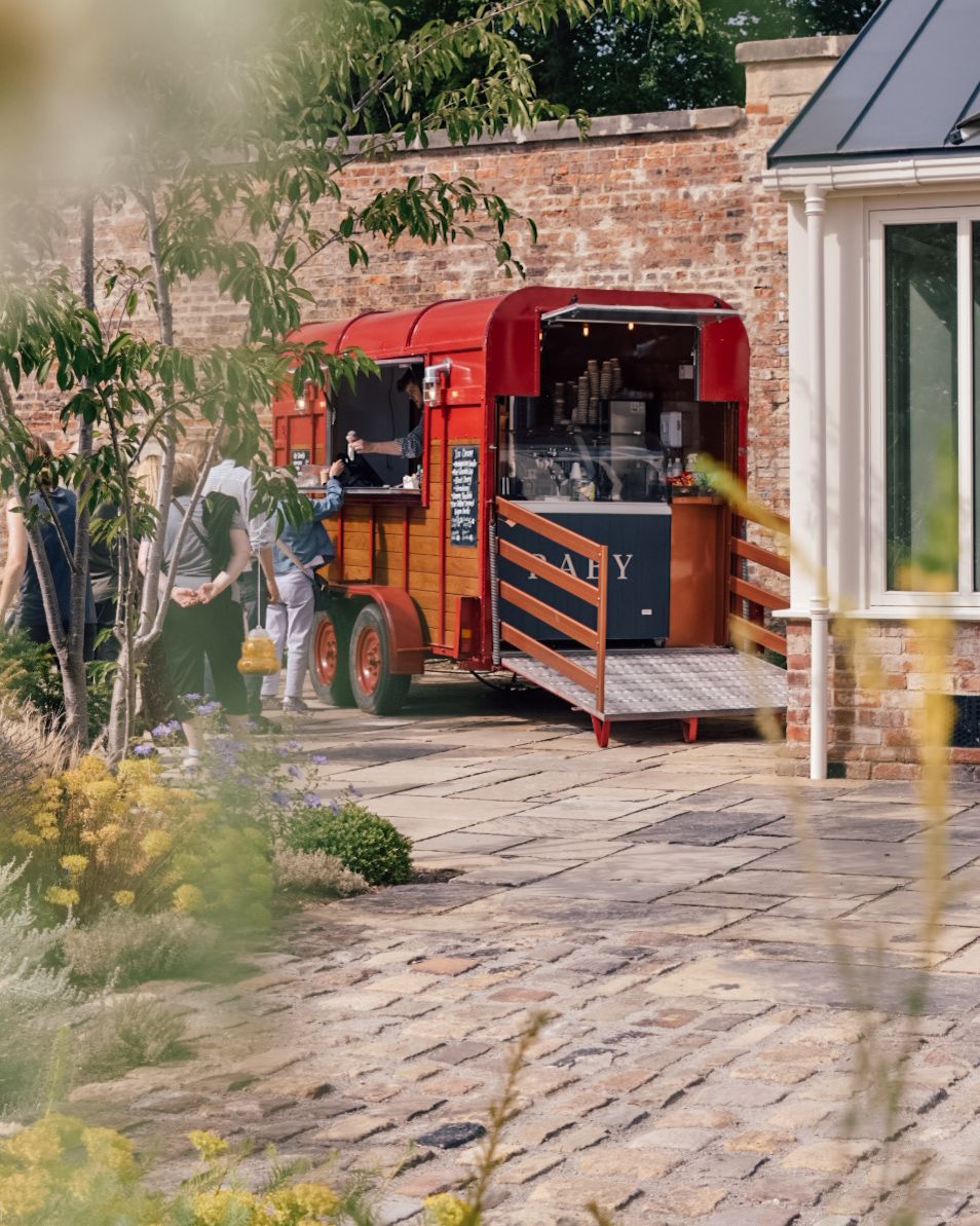 Horse box coffee shop at Raby Castle
