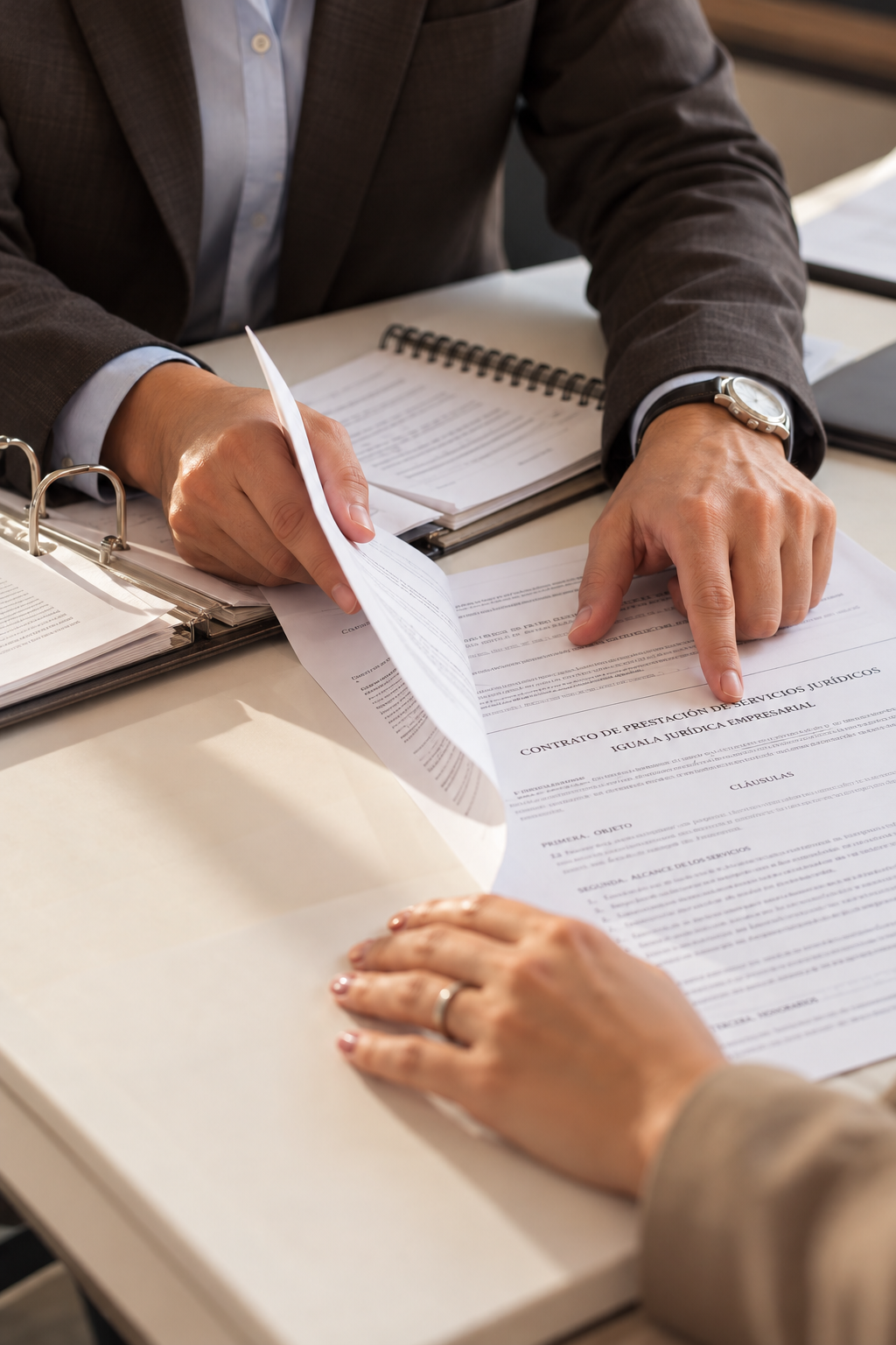 Revisión de un contrato empresarial para analizar sus cláusulas, obligaciones y posibles riesgos jurídicos.