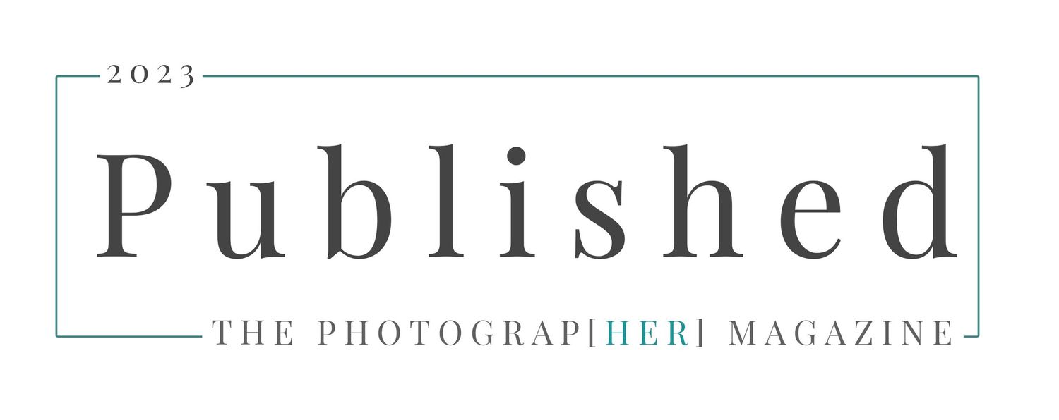 A black and white magazine header design with the word 