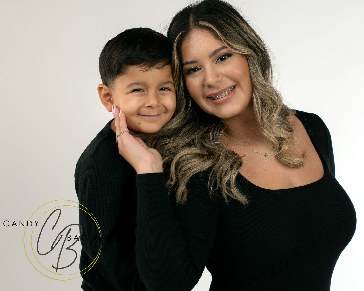 Mother and son studio portrait by Candy Bagwell Photography, family and children’s photographer serving Fletcher, Asheville, and Western NC.
