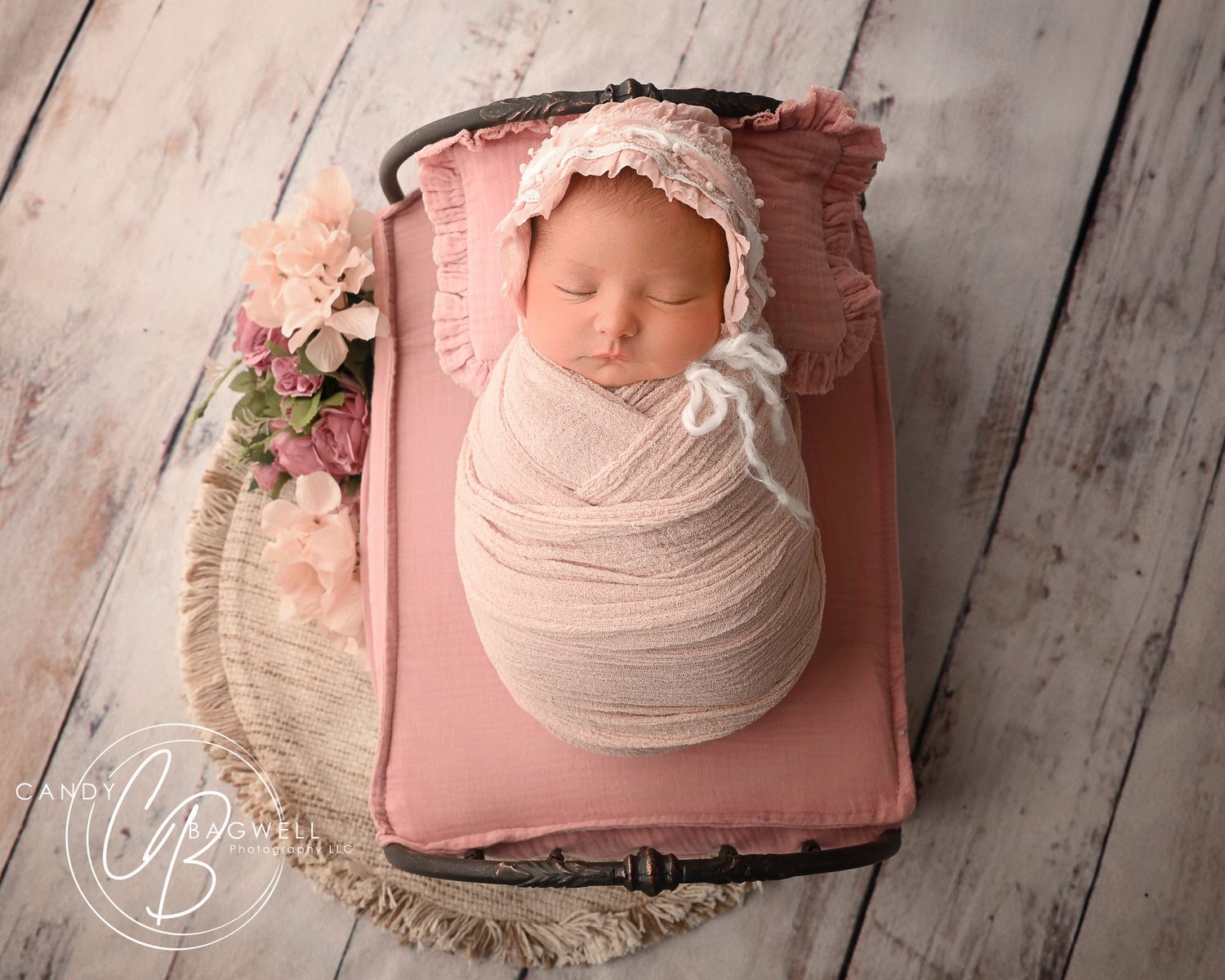 Newborn portrait by Candy Bagwell Photography, professional newborn photographer serving Fletcher, Hendersonville, Asheville, and Western NC