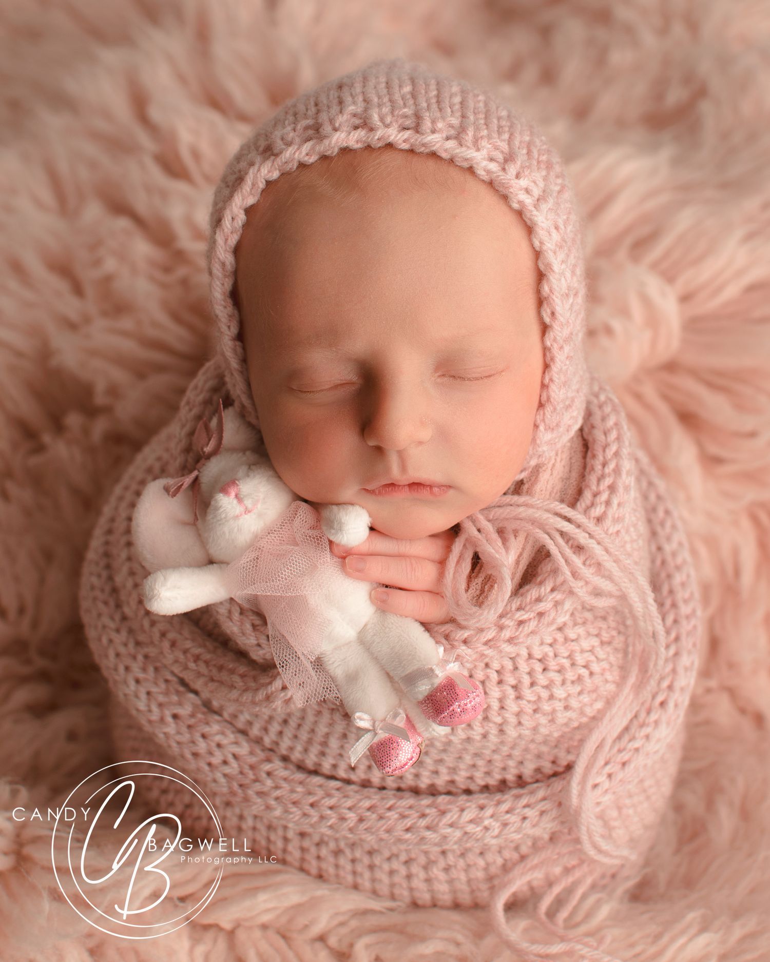Simple posed newborn portrait by Candy Bagwell Photography, professional newborn photographer serving Fletcher, Asheville, and Western NC.