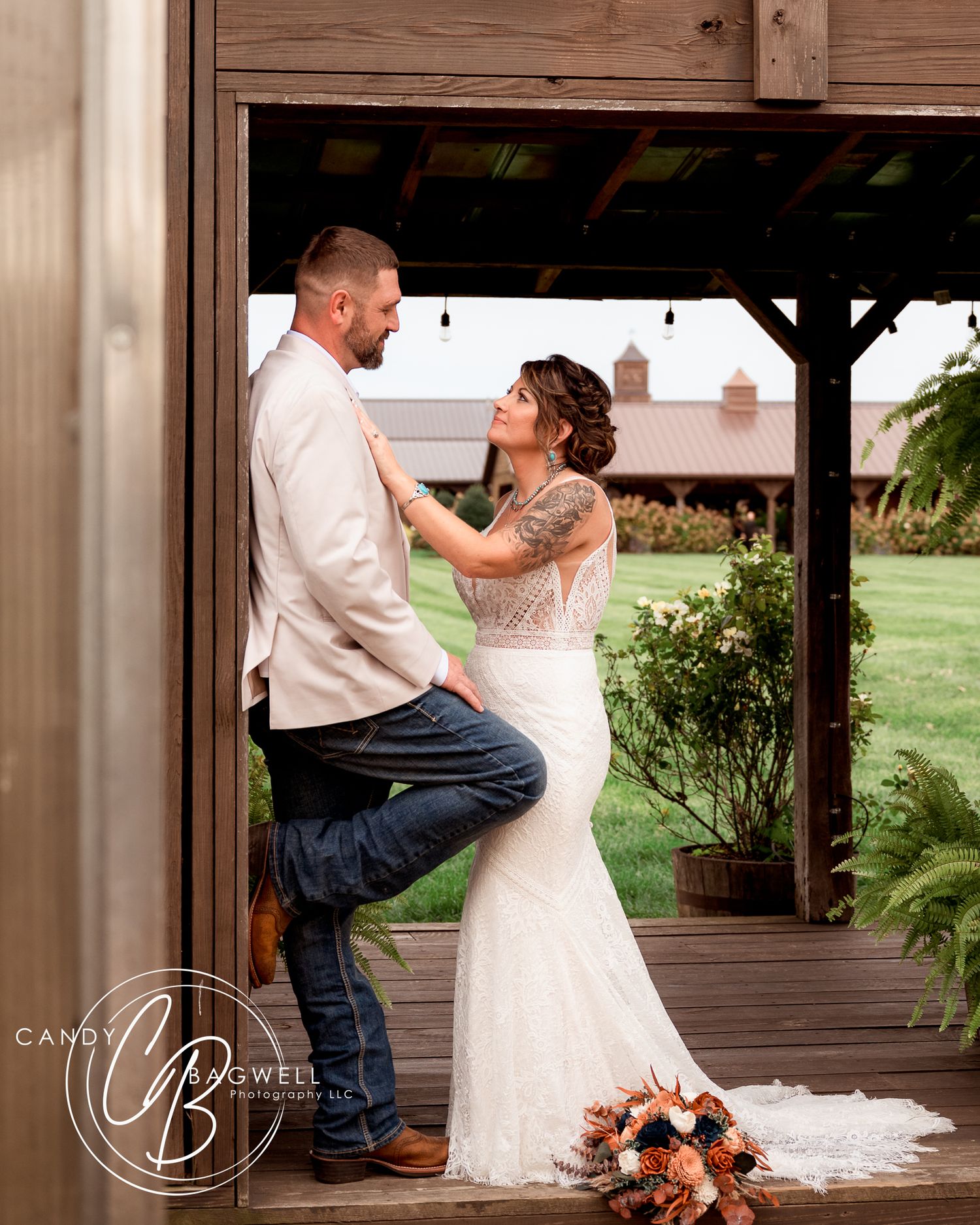 Romantic bride and groom wedding portrait by Candy Bagwell Photography, professional photographer serving Fletcher, Asheville, and Western N