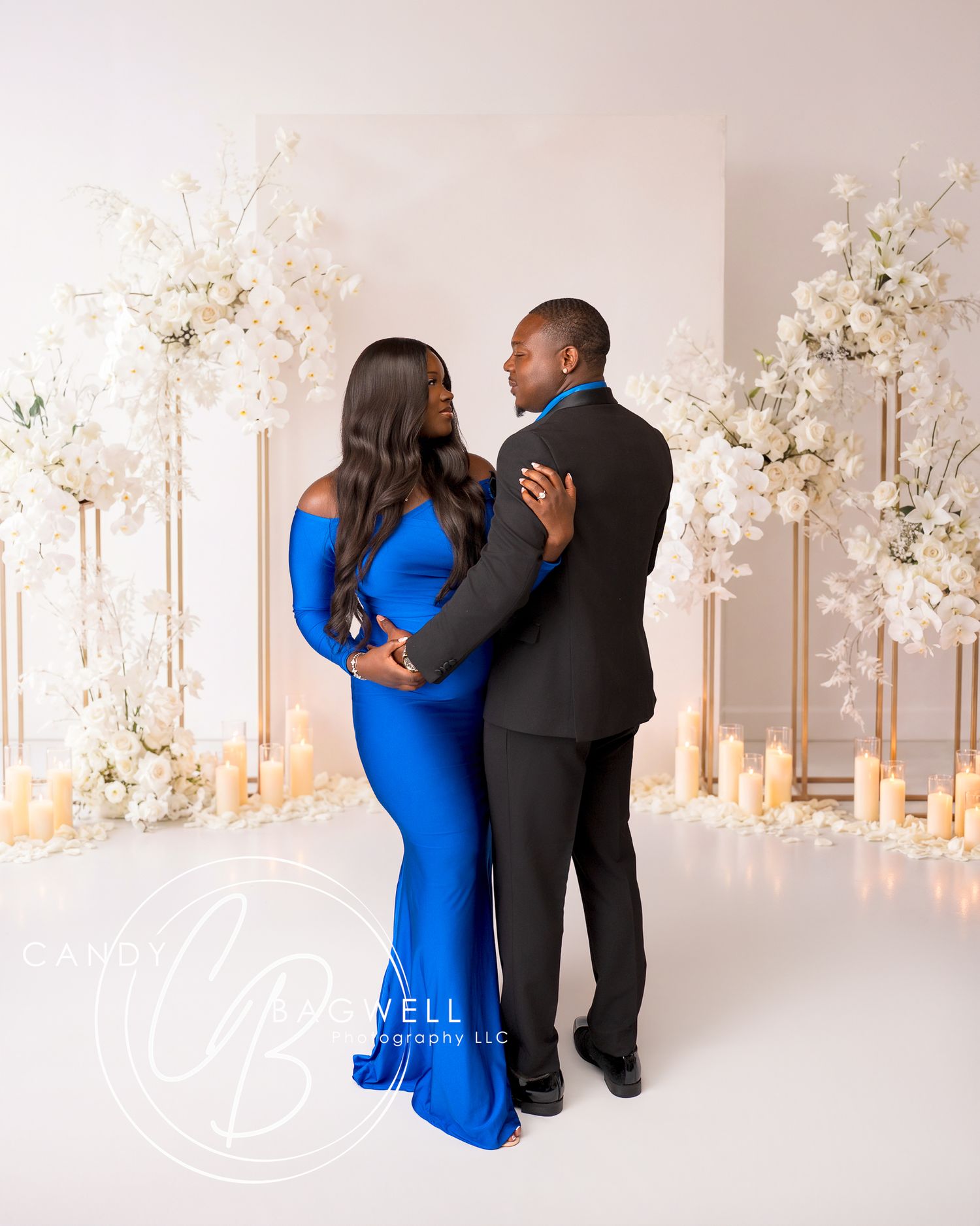 Elegant digital composite maternity portrait of an expecting couple by Candy Bagwell Photography, maternity photographer in Fletcher, NC.