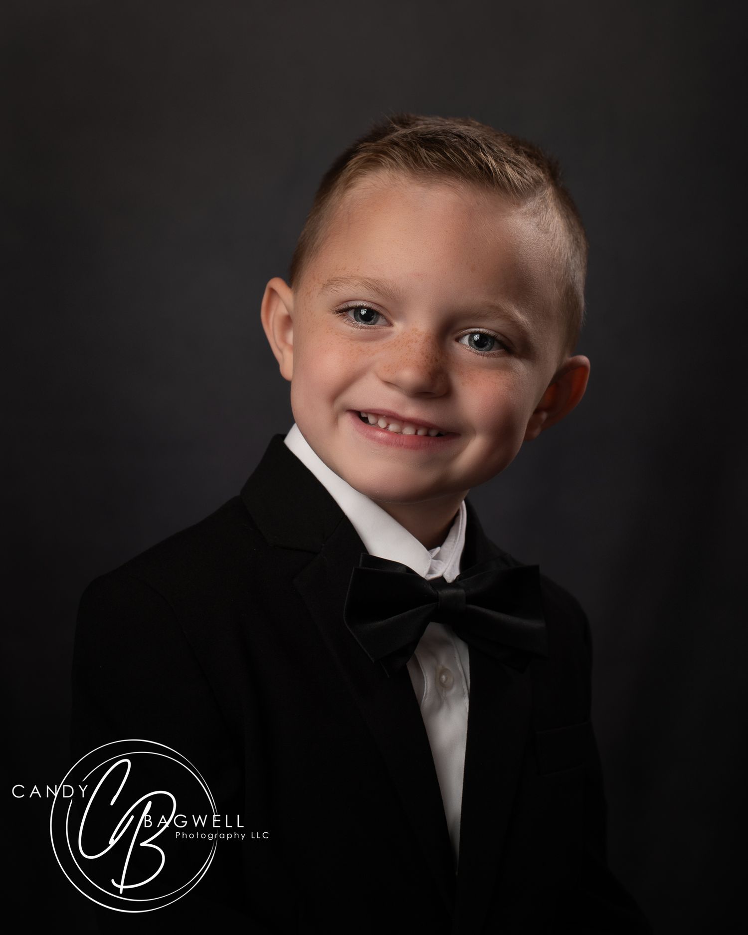Classic children’s studio portrait by Candy Bagwell Photography, professional photographer serving Fletcher, Asheville, and Western NC.
