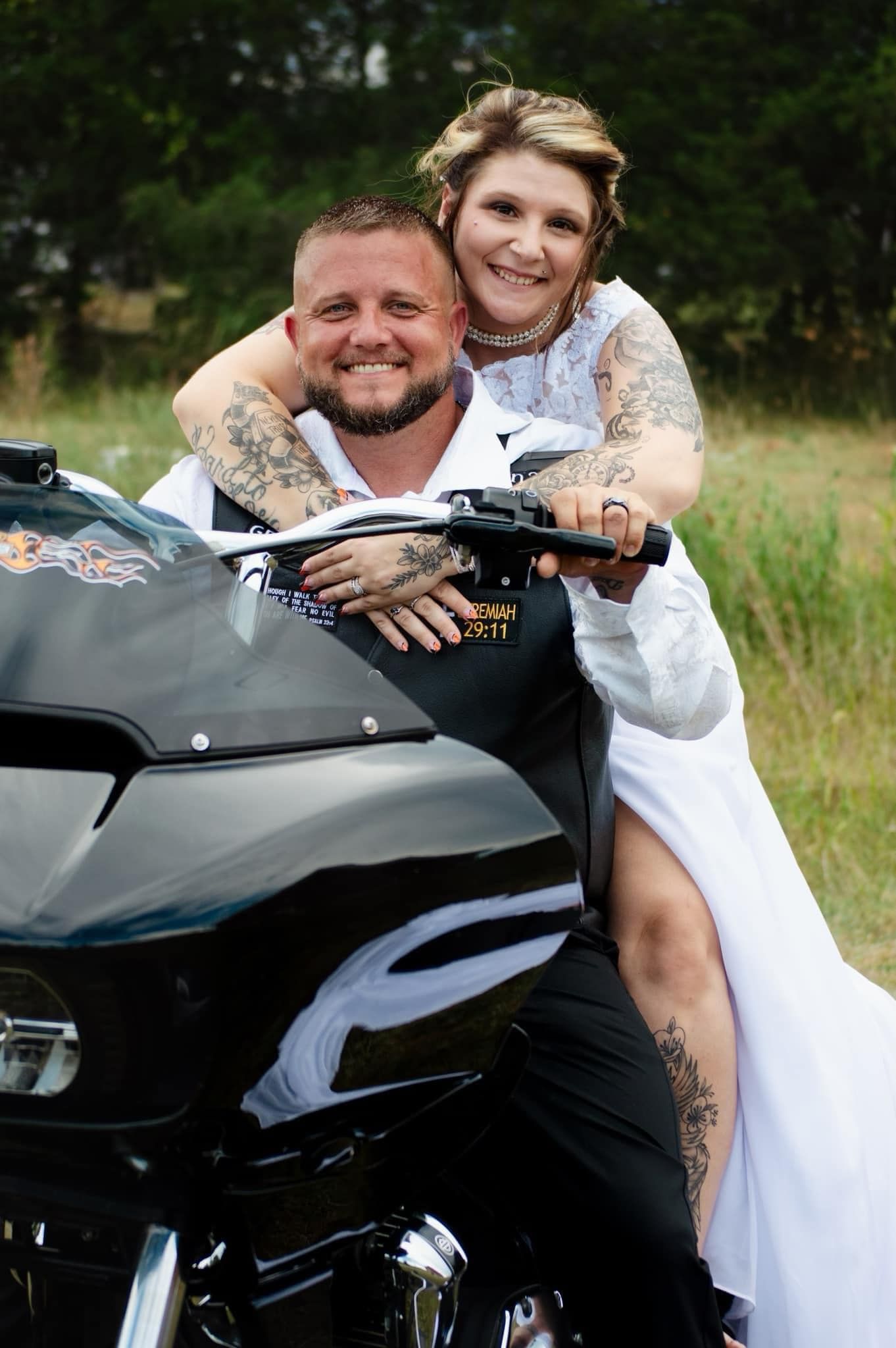 A beautiful couple on their wedding day!