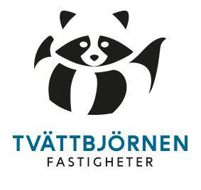 Three minimalist black and white logo designs featuring raccoon and panda bear animal motifs for Ivattbjornen properties.
