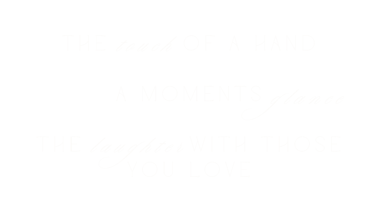 Minimalist white image with faint decorative text overlay on bright white background.