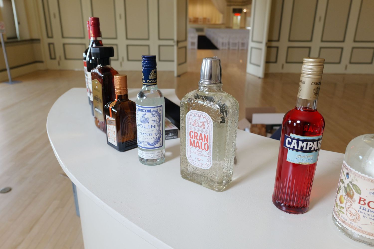 mobile bar service setup for indoor wedding at The Grand 1401