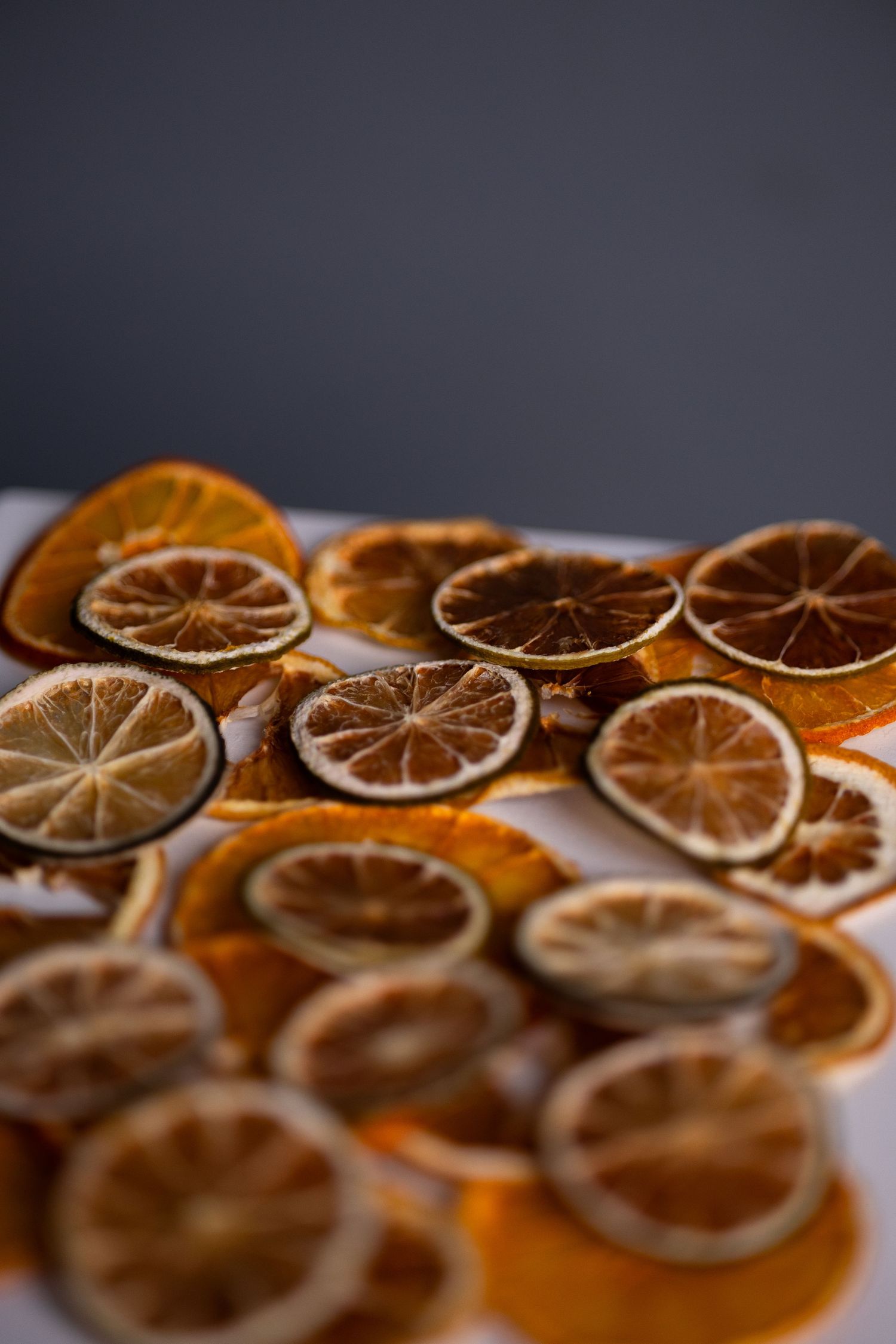 dried fruit garnish typically used in elevated cocktail design