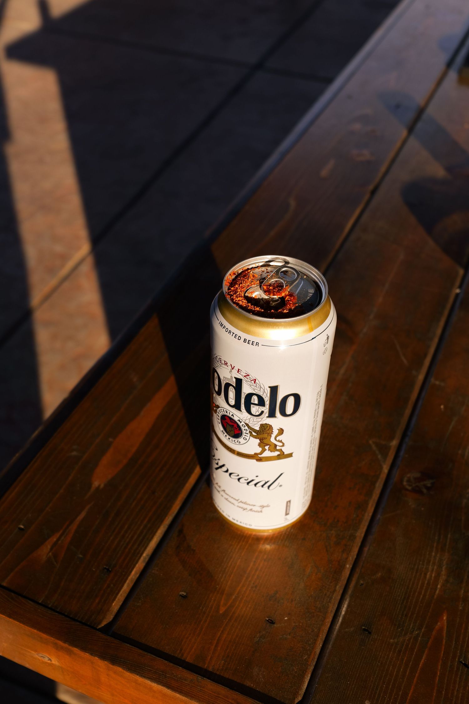 custom michelada prepared in the can by professional bartender