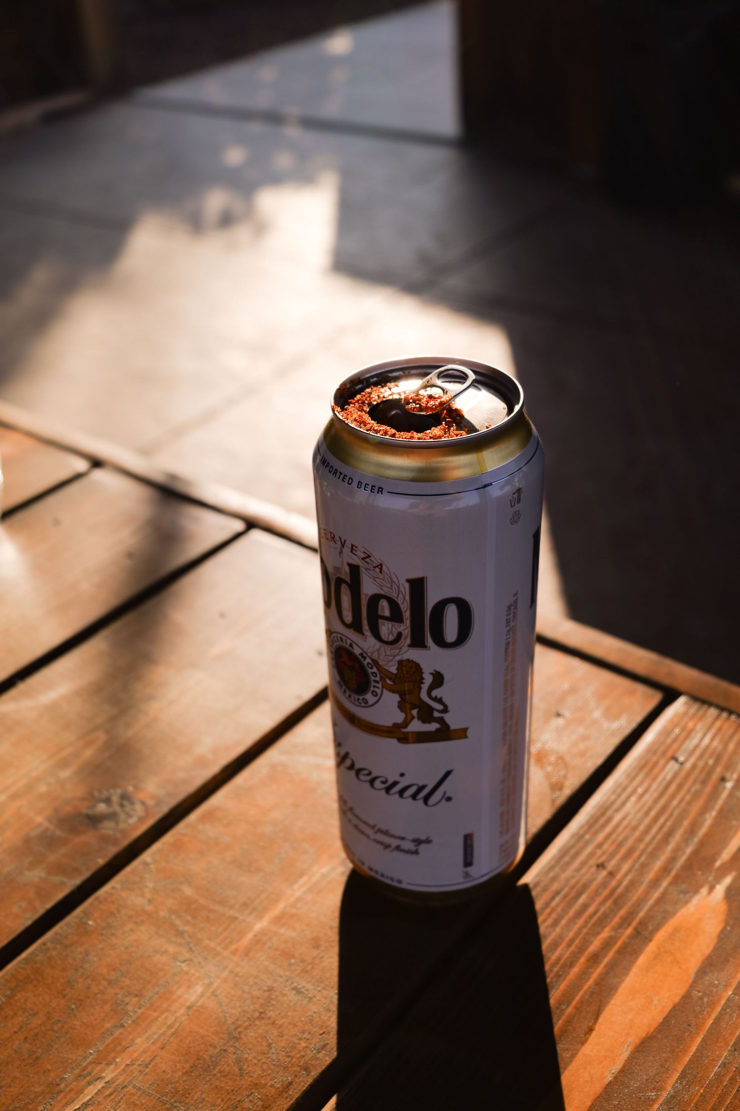 elevated beer cocktail michelada served in the can
