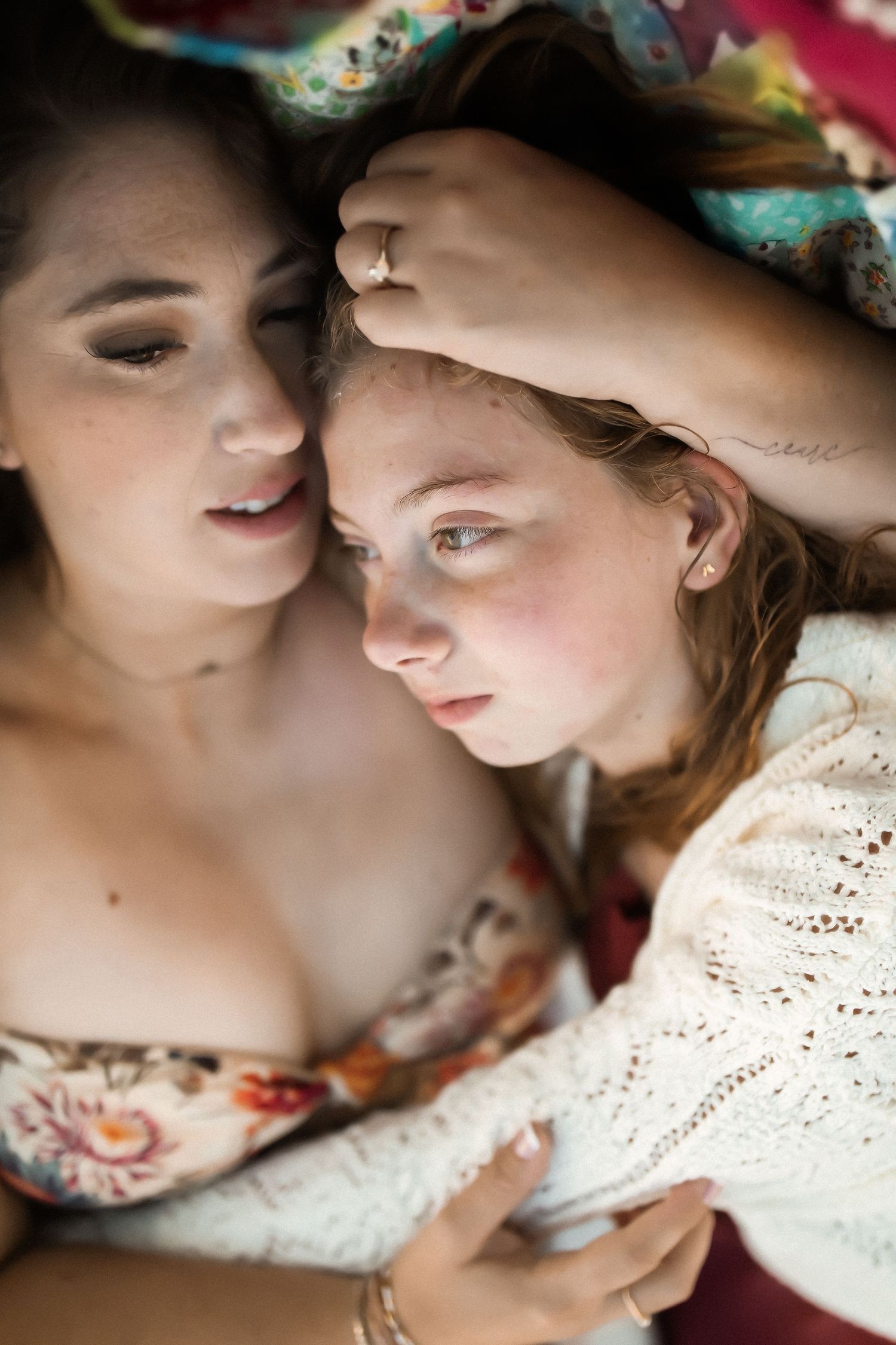 Intimate portrait with soft lighting and delicate details.