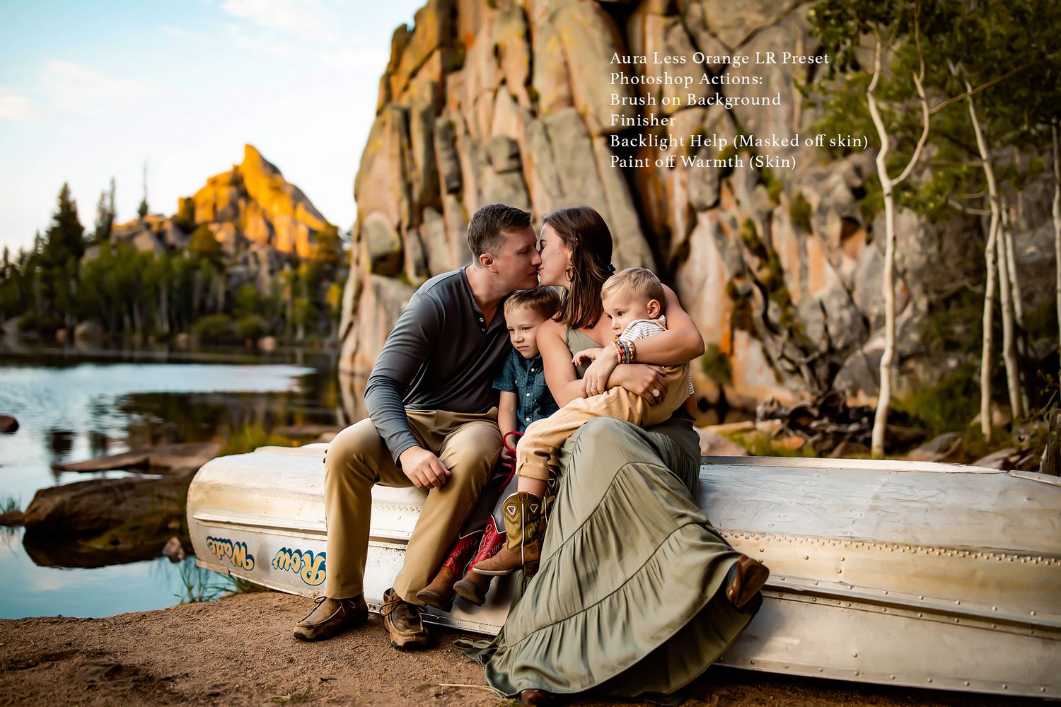 Romantic waterfront photography with natural scenery and wooden dock elements.