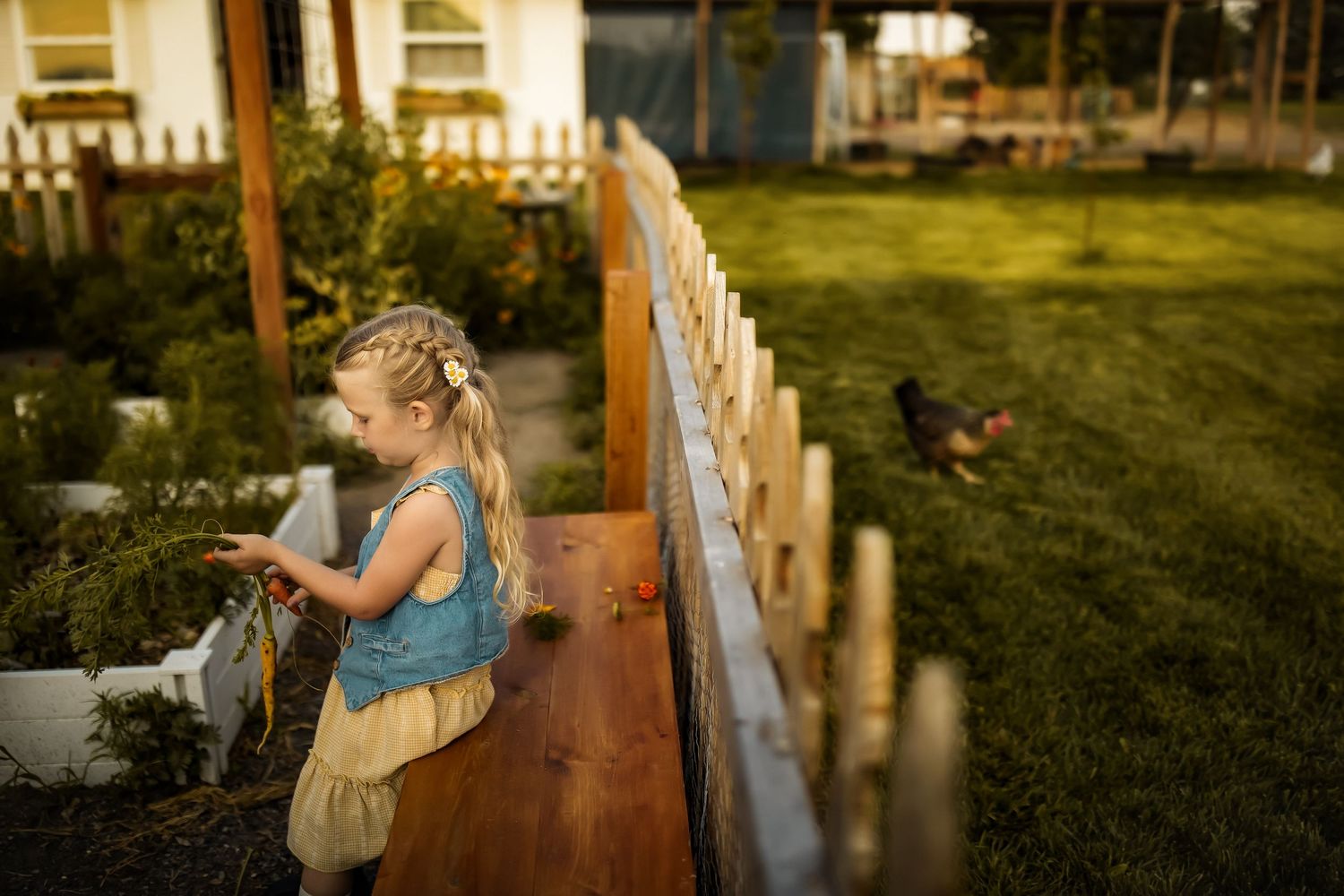 Rustic outdoor gathering space with wooden furniture and natural lighting.