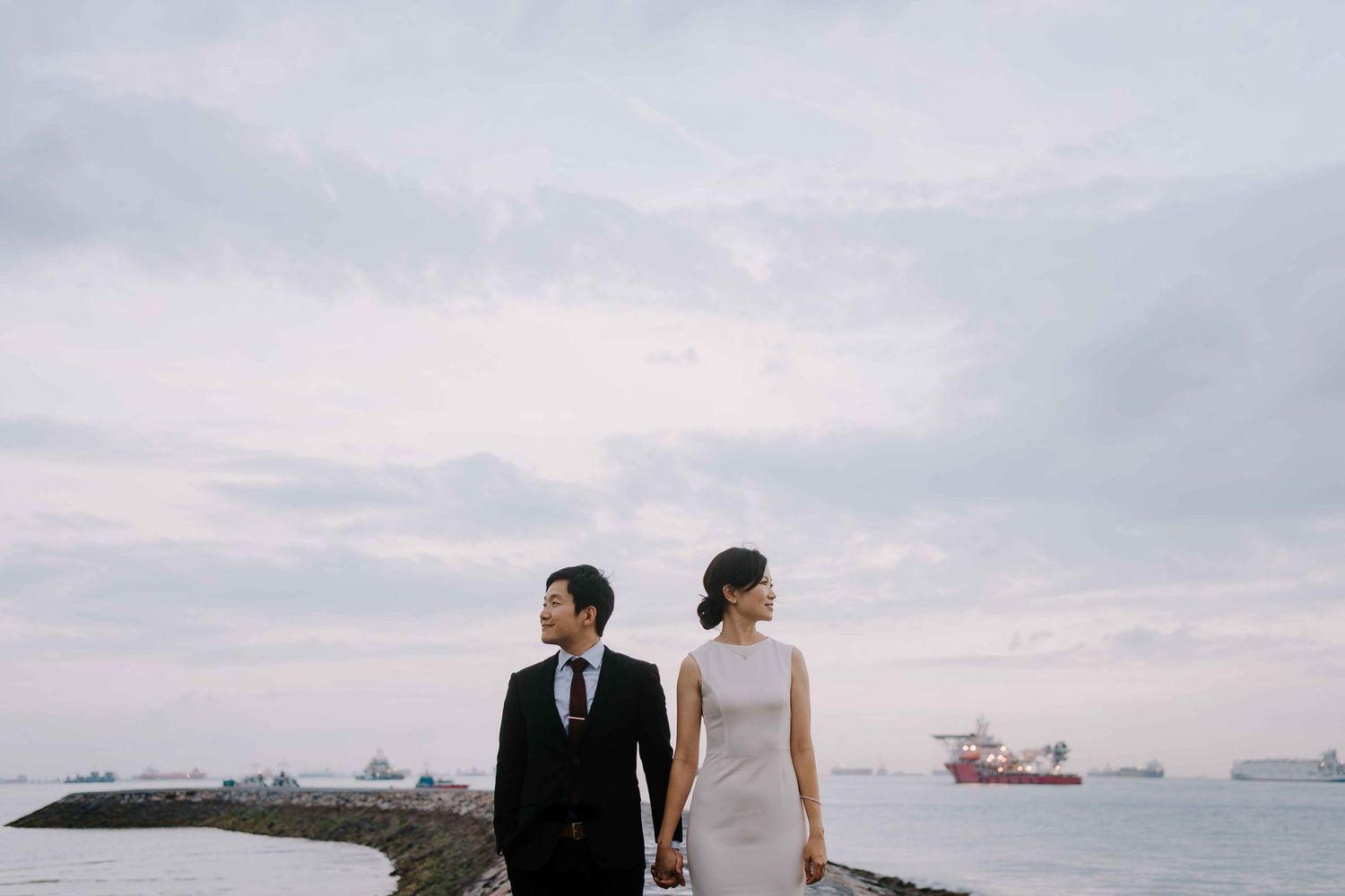 sunset engagement shoot for couples