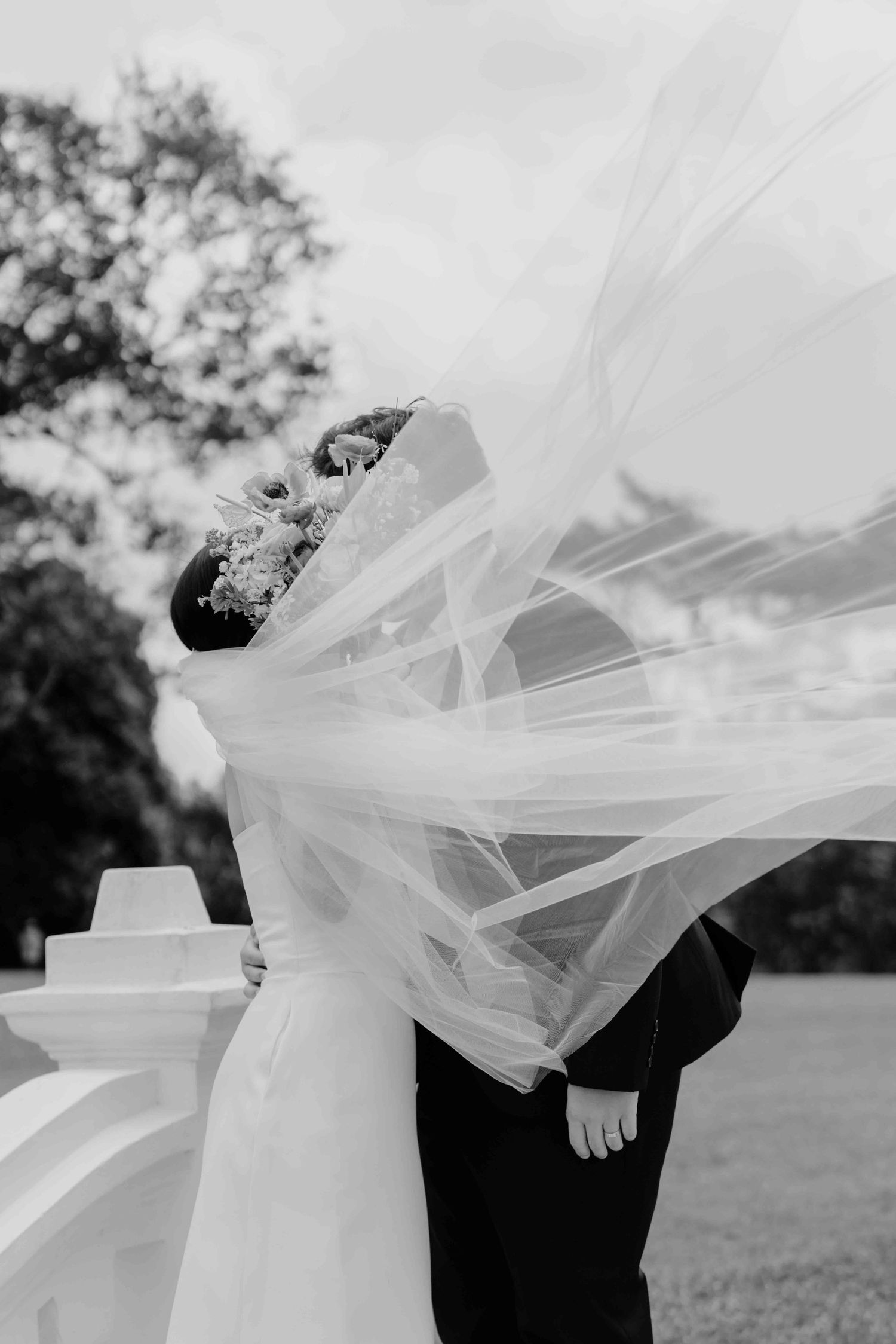 editorial black and white engagement shoot