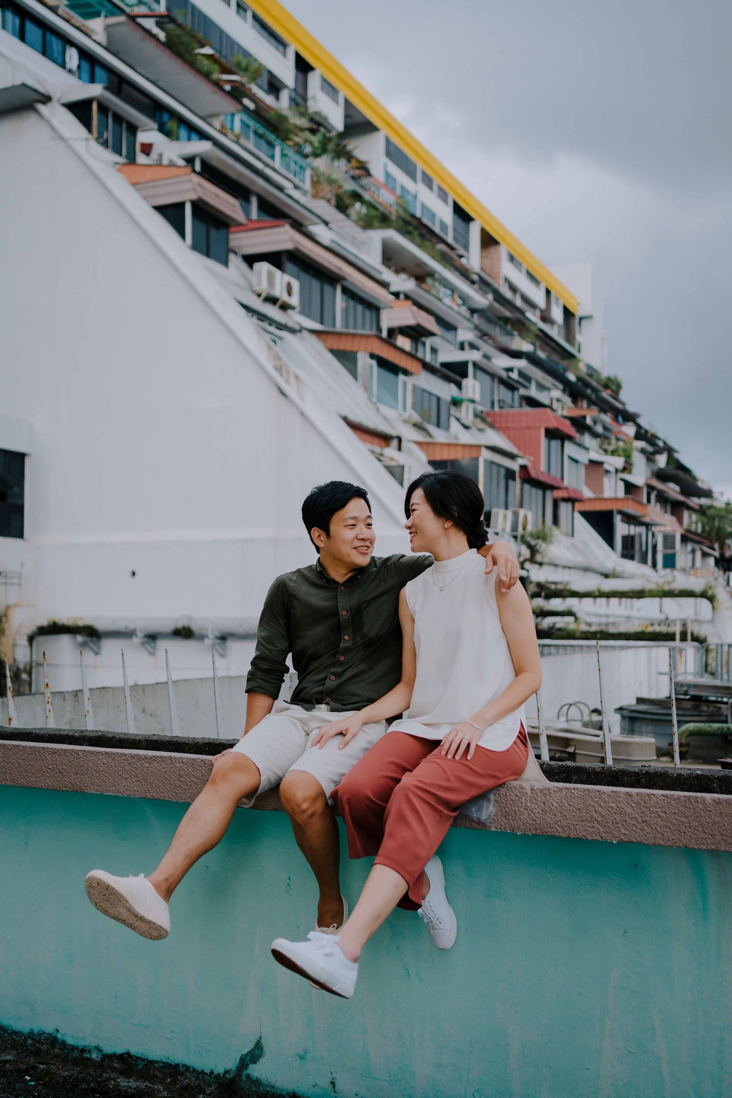 golden mile complex engagement photoshoot