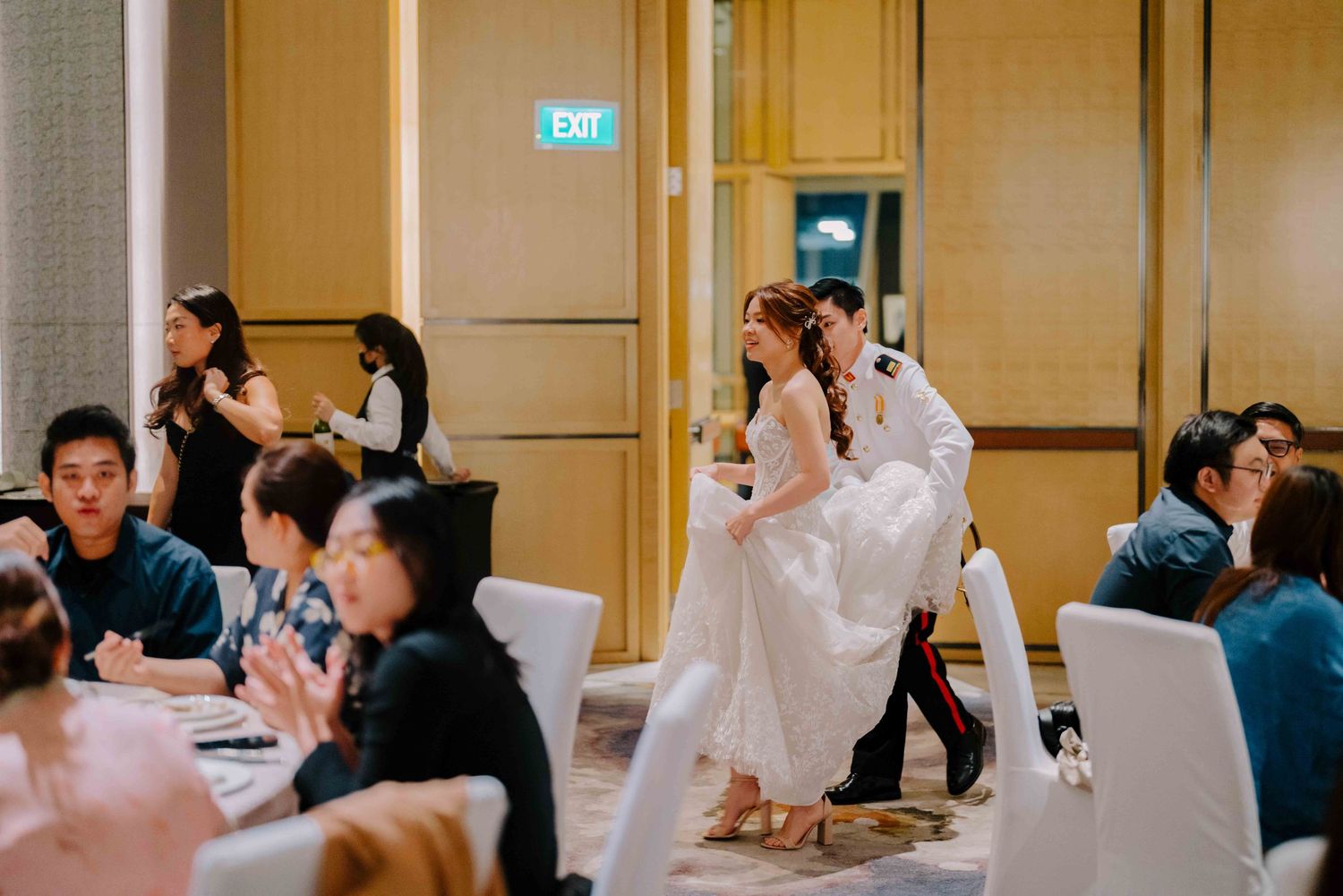 military wedding at sofitel singapore city centre
