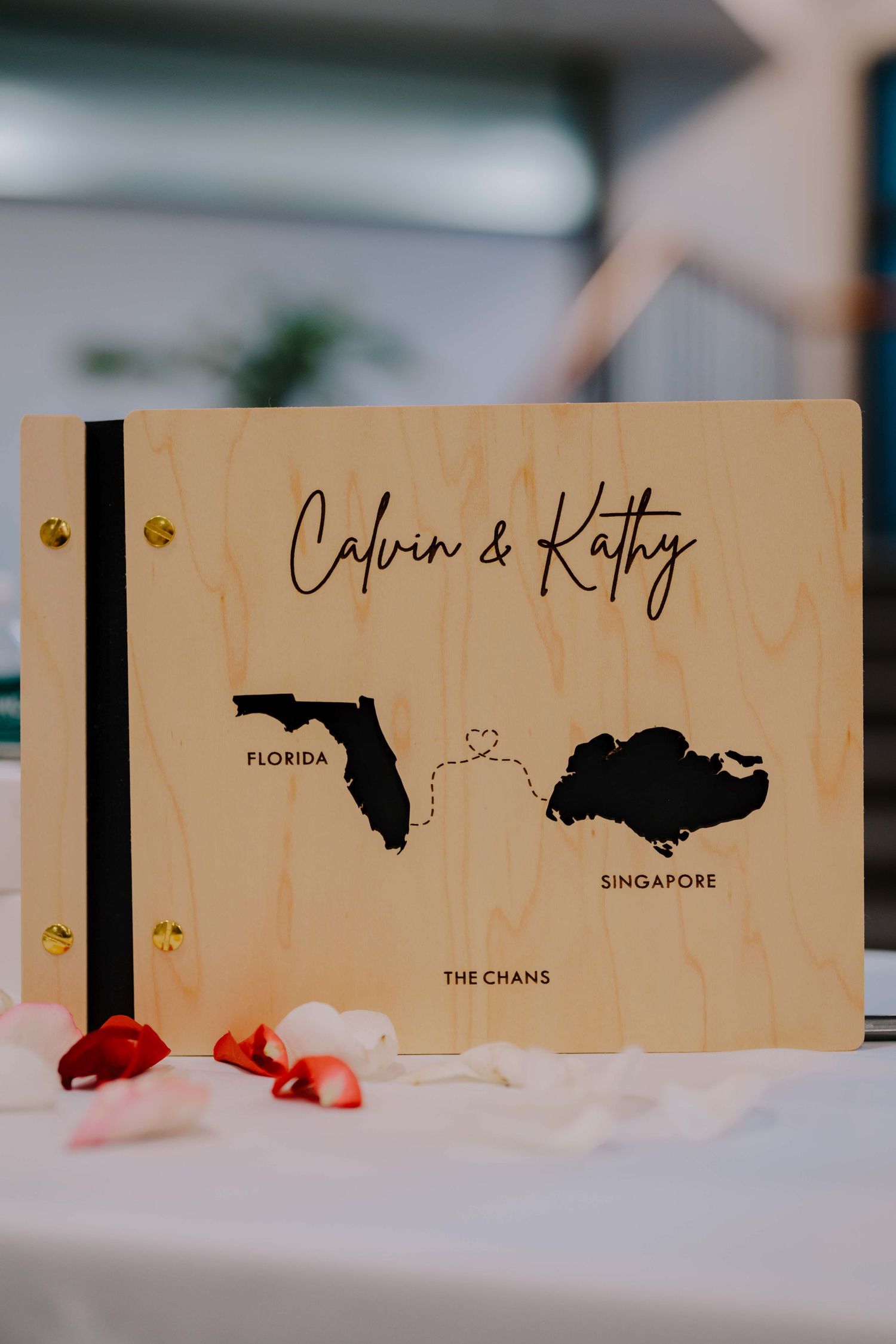 a wedding guestbook for weddings in singapore
