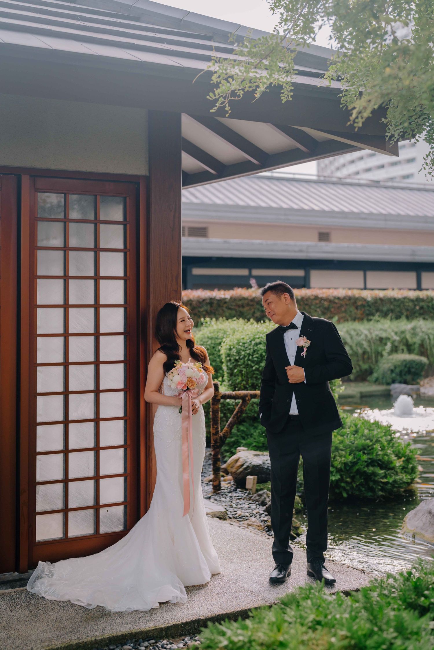 intimate wedding at keyaki pan pacific hotel
