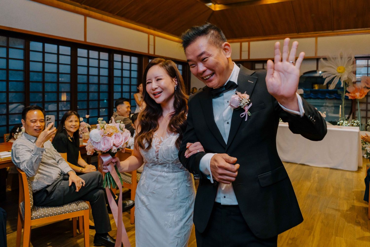 intimate wedding ceremony at keyaki pan pacific