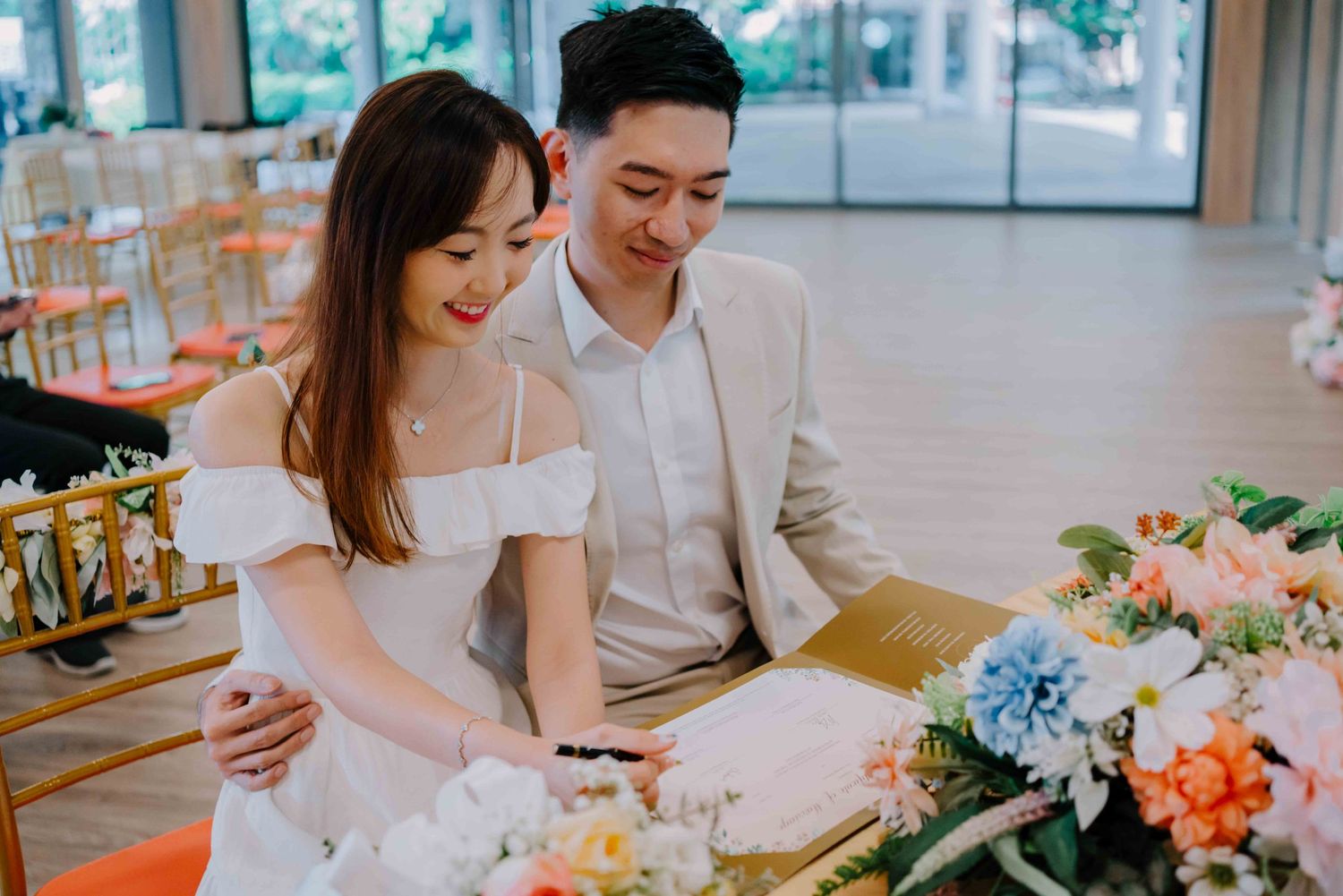 ROM solemnisation ceremony at ficus room gardens by the bay in singapore, photography by annopano