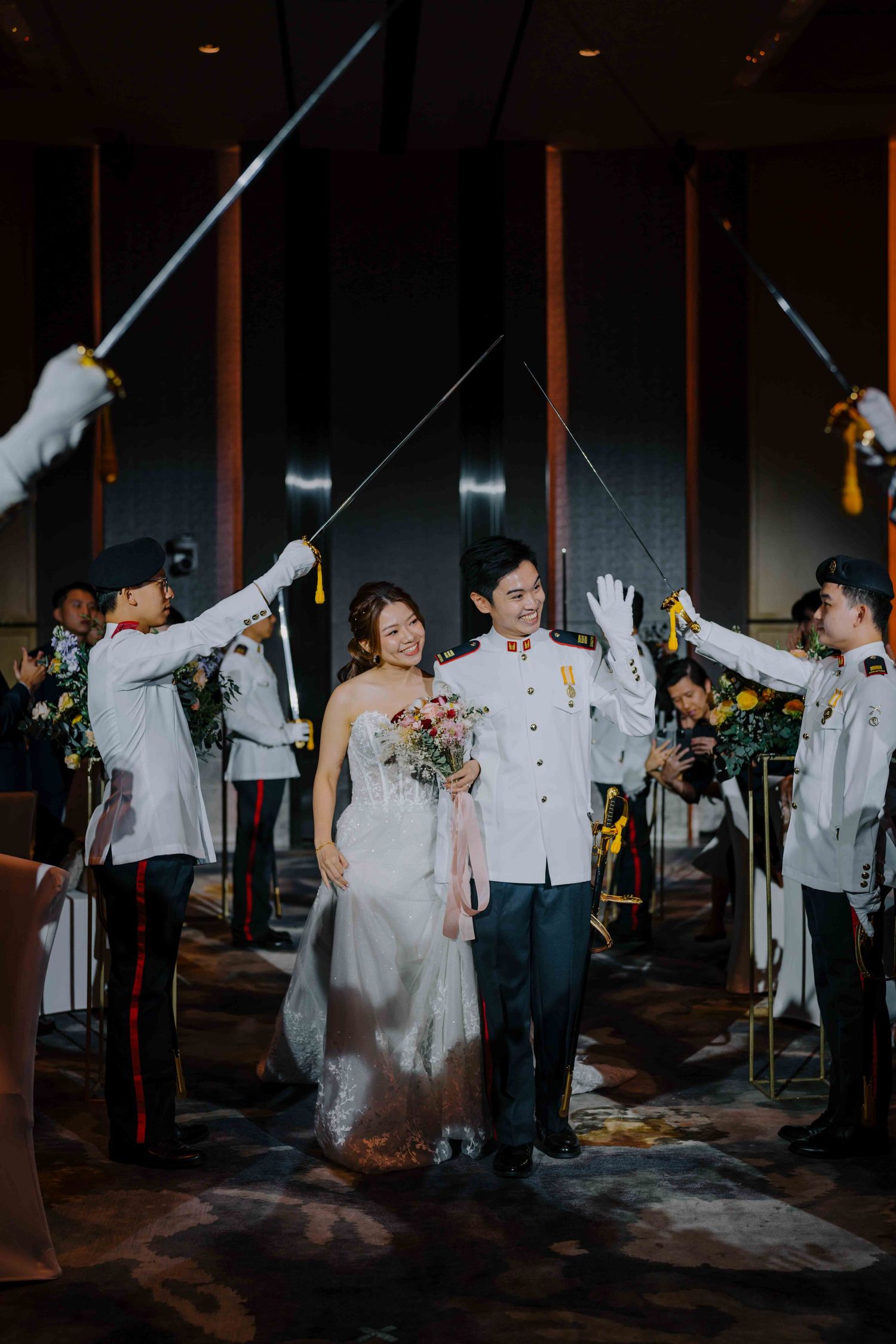 military wedding at sofitel singapore wallich ballroom