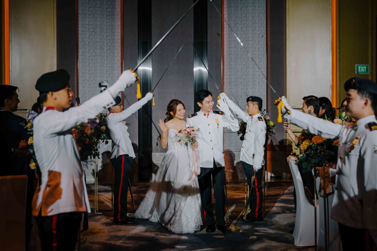 military wedding at sofitel singapore wallich street