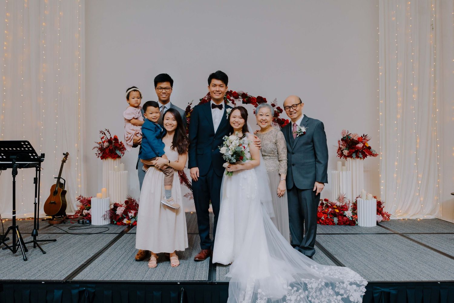 family photo at ywca fort canning wedding