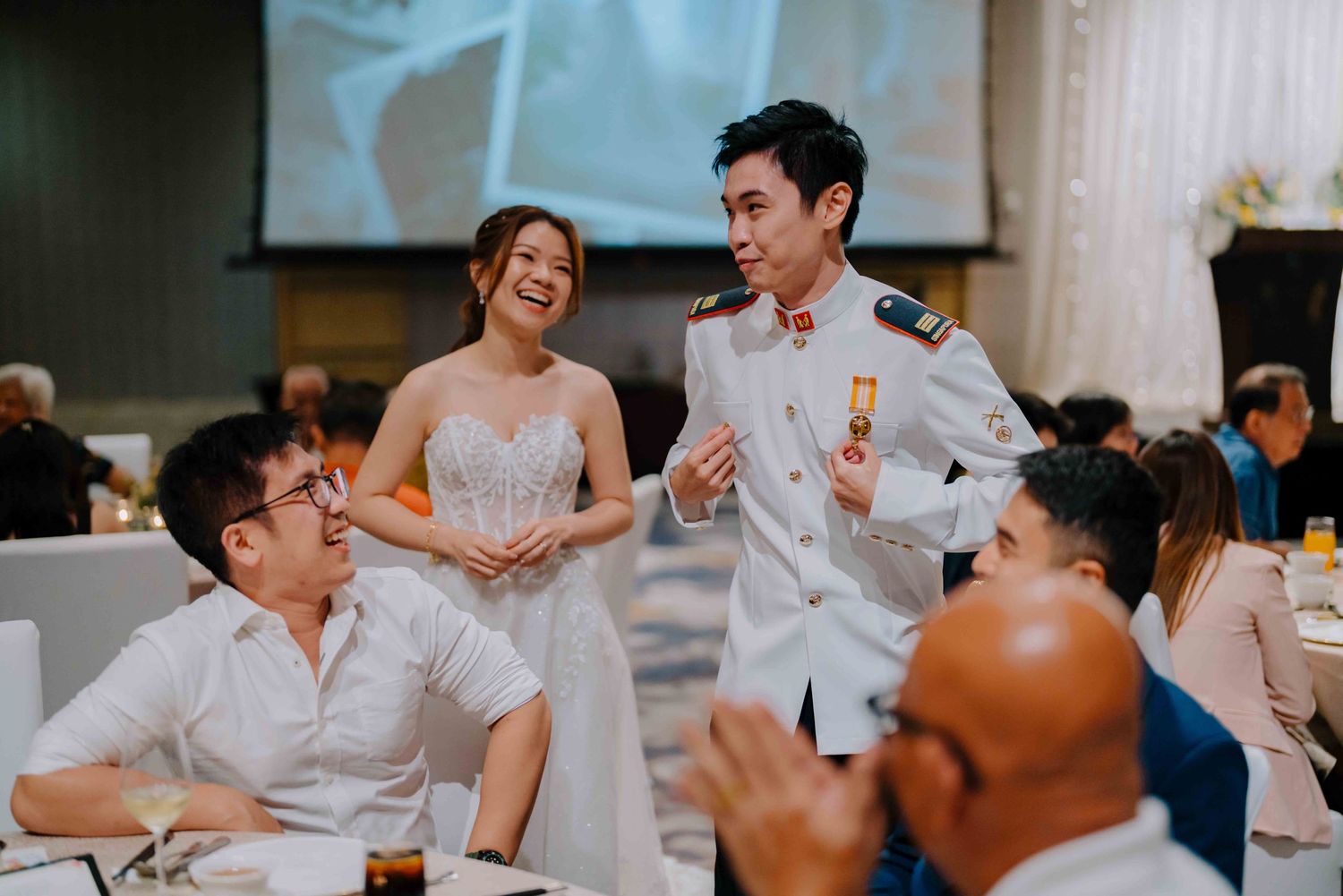 military wedding at sofitel singapore city centre