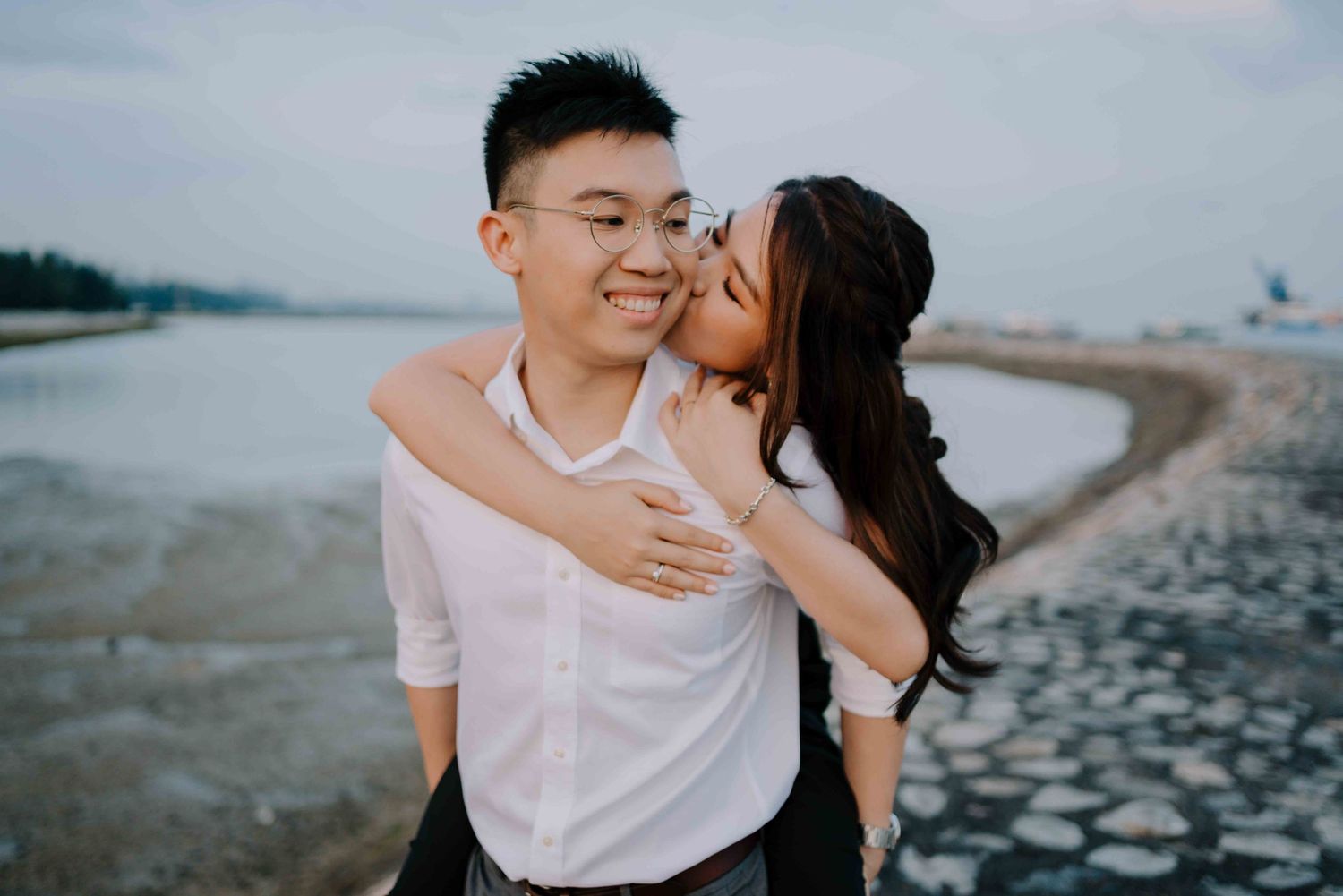 marina east park sunset prewedding