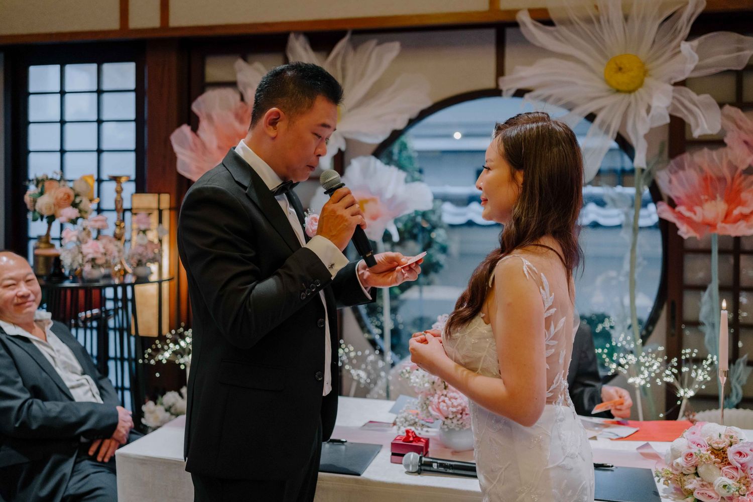 intimate wedding dinner at keyaki restaurant