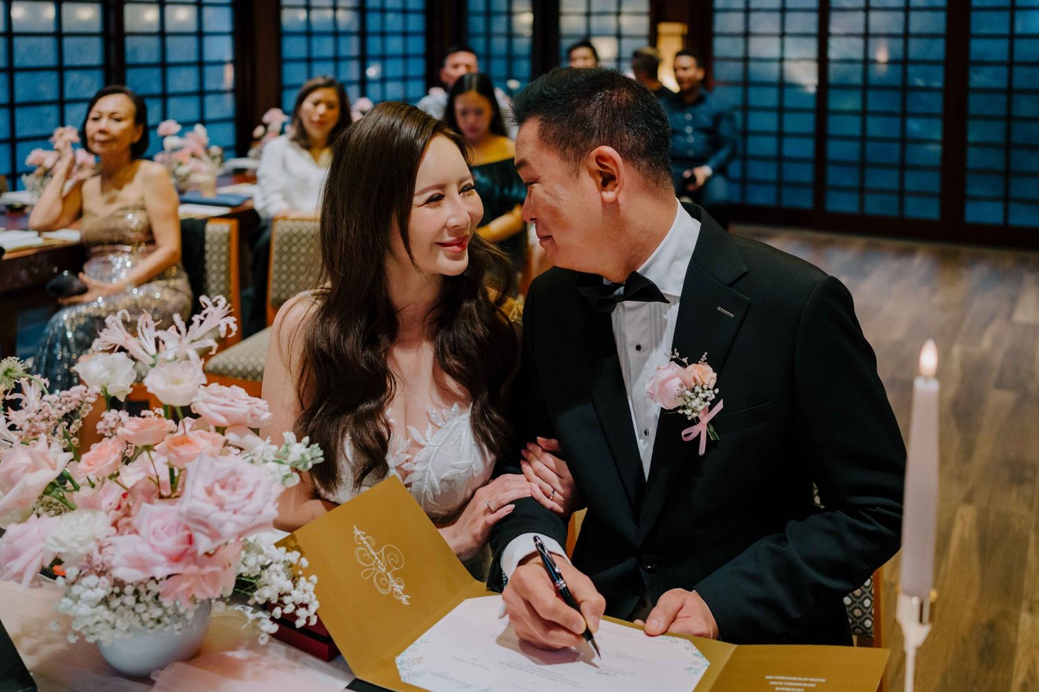 rom ceremony at keyaki restaurant