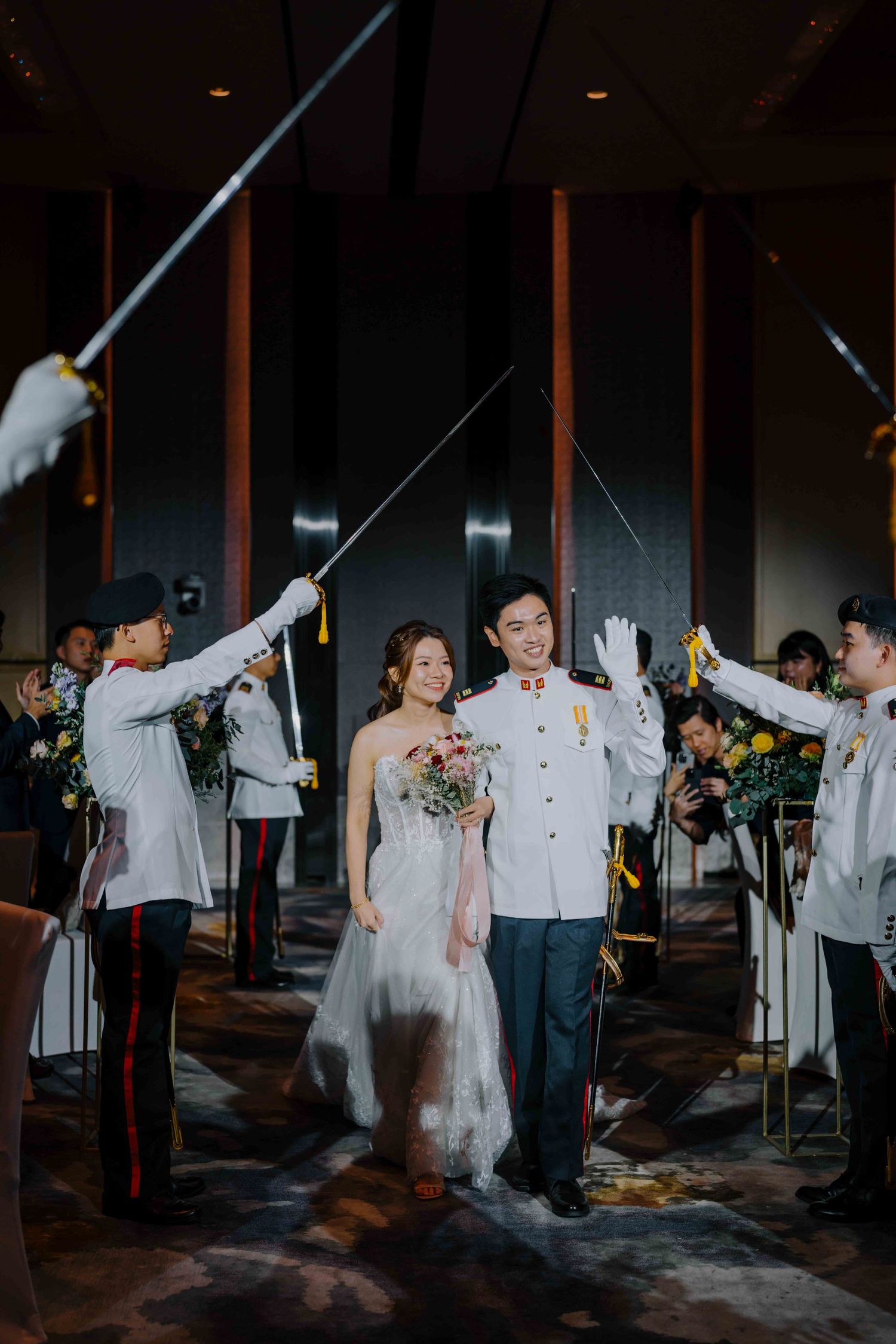 military wedding at sofitel wallich ballroom