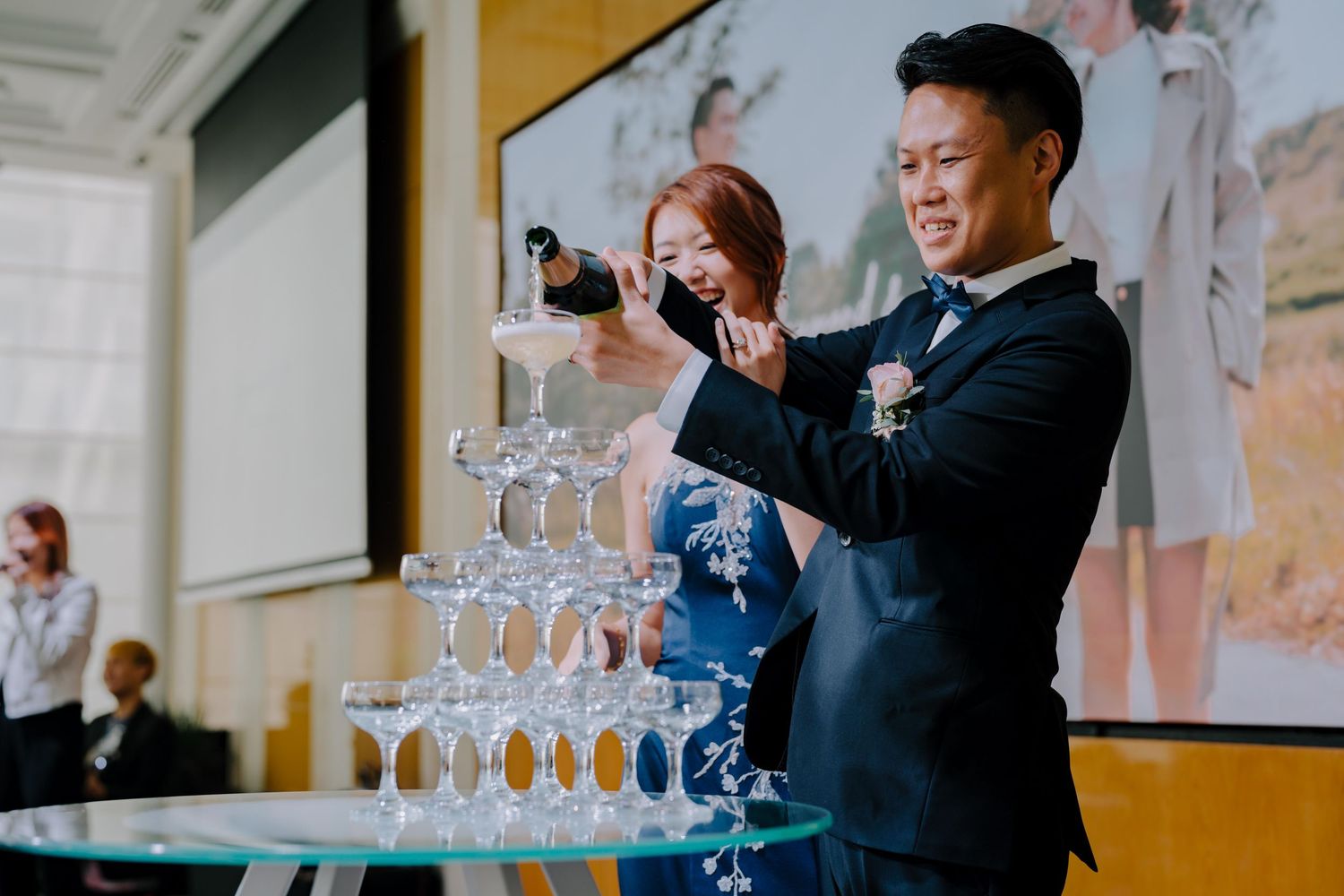wedding at conrad glass pavilion